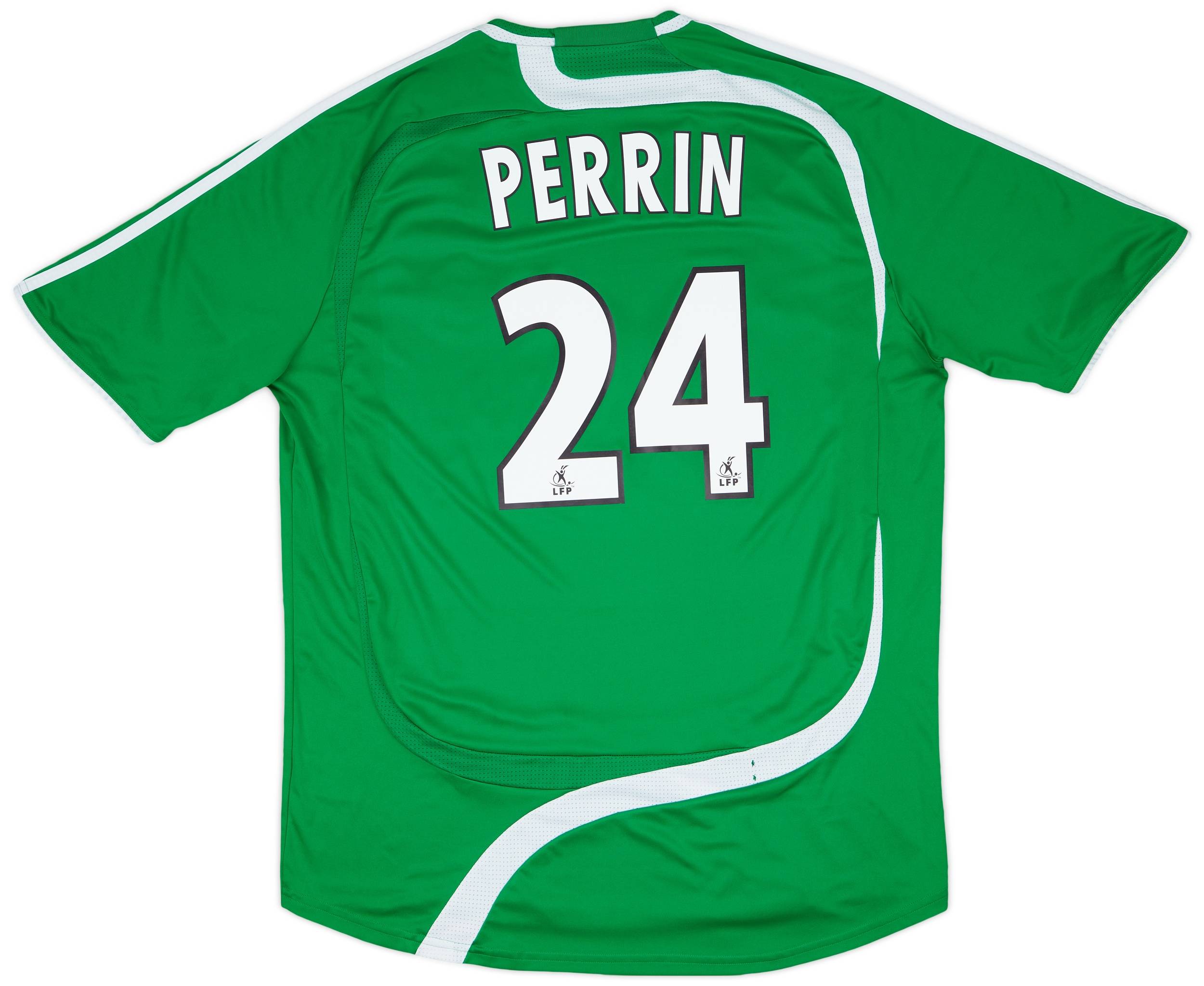 2007-08 Saint Etienne Home Shirt Perrin #24 - 6/10 - (XL)