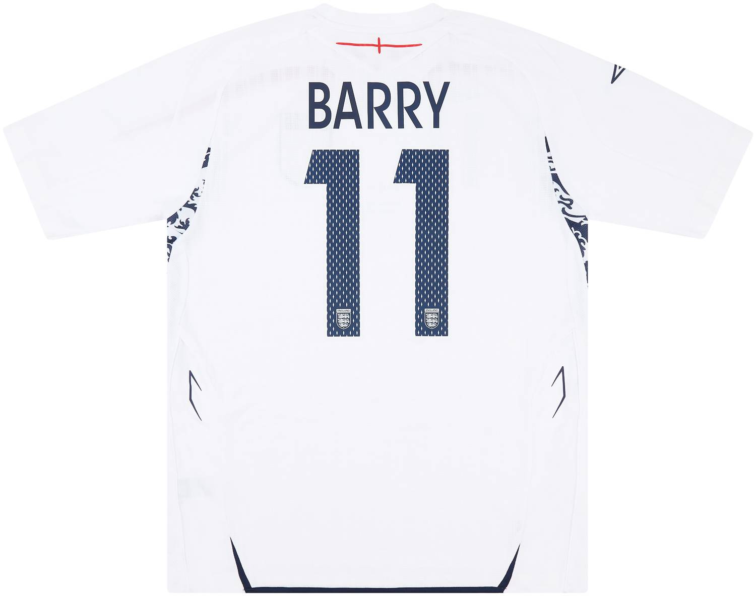 2008 England Match Issue Home Shirt Barry #11 (v Belarus)