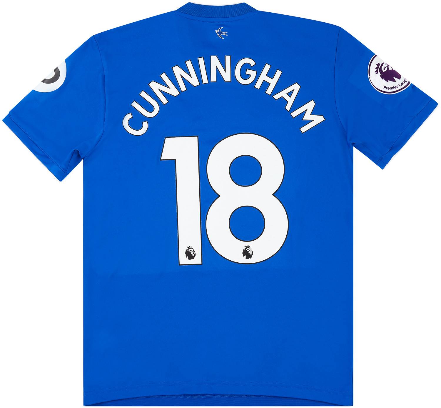 2018-19 Cardiff Match Issue Home Shirt Cunningham #18 (v Man City)