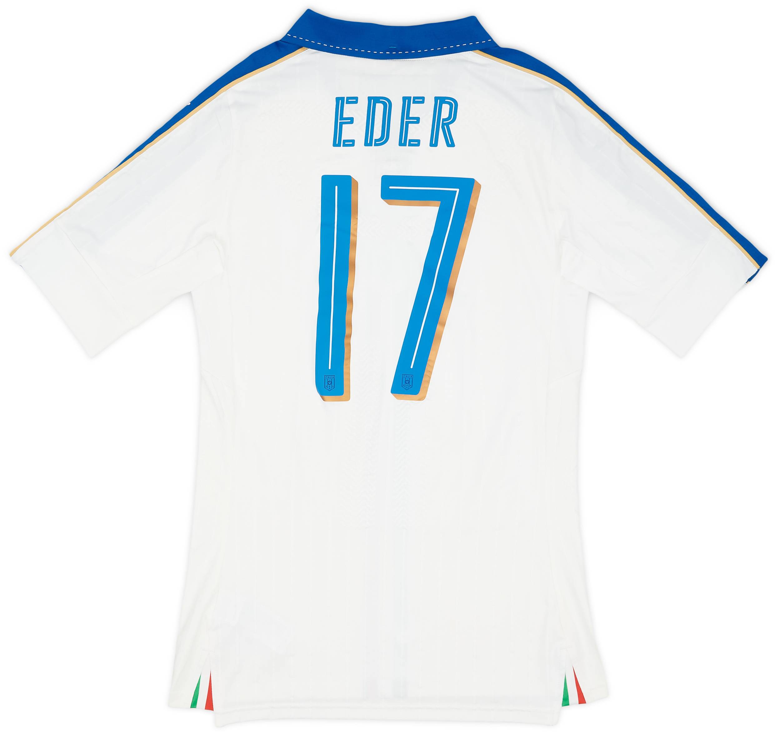 2016-17 Italy Player Issue (ACTV Fit) Away Shirt Eder #17 (L)