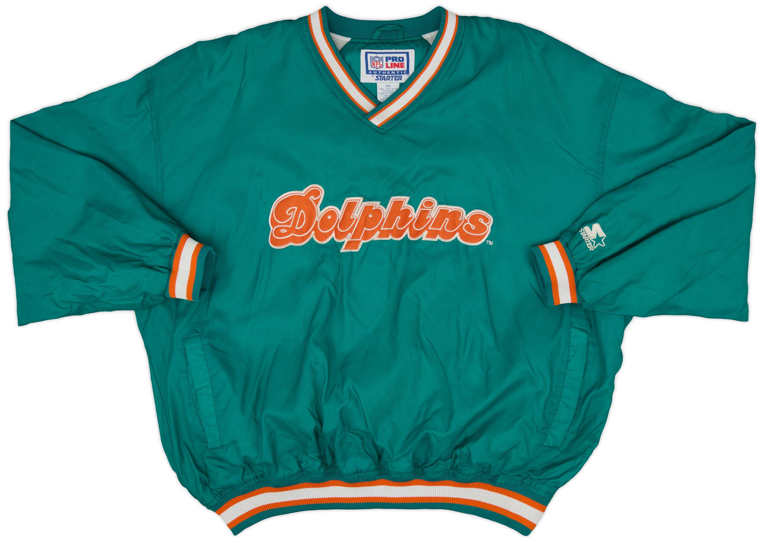 1990s Miami Dolphins Starter Pullover Rain Jacket - 8/10 - (XXL)