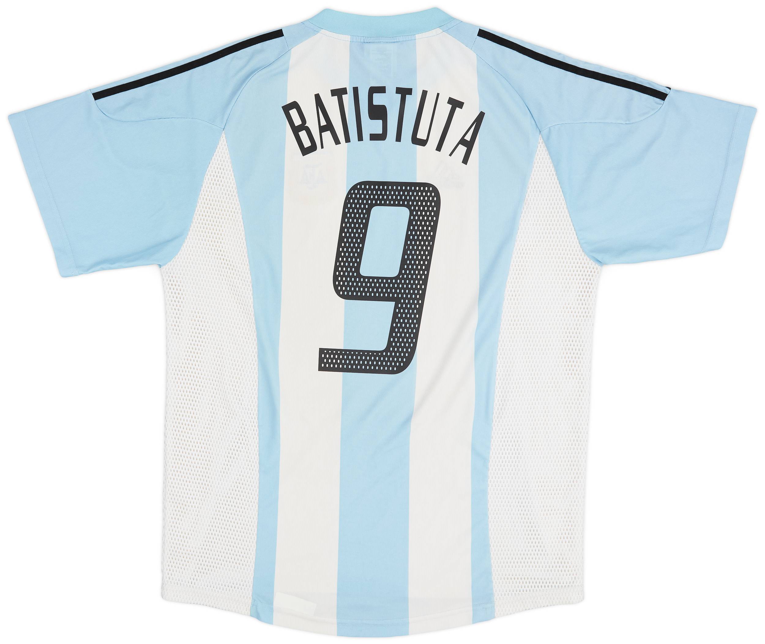 2002-04 Argentina Home Shirt Batistuta #9 - 6/10 - (L)