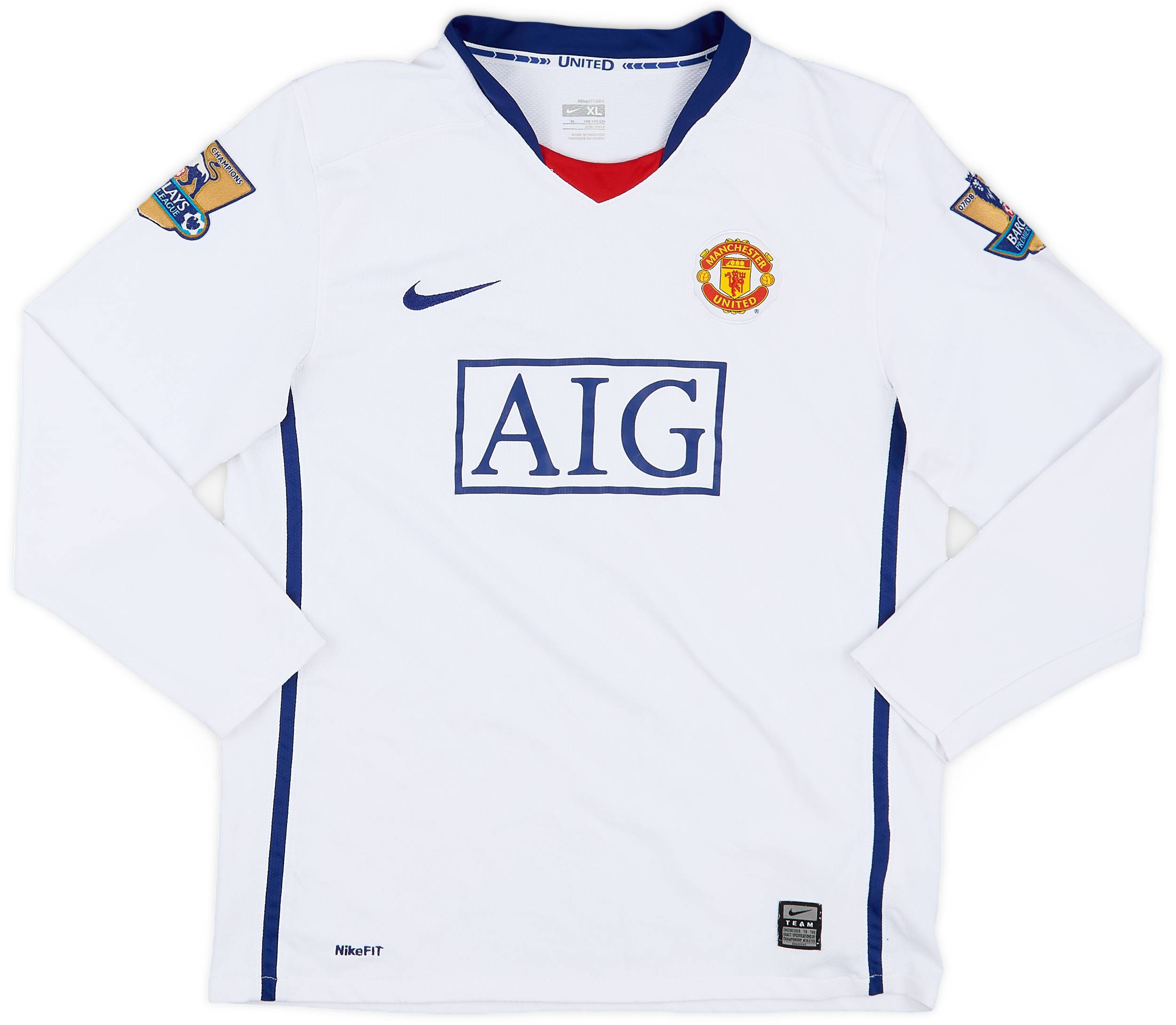 2008-10 Manchester United Away L/S Shirt - 9/10 - (XL.Boys)