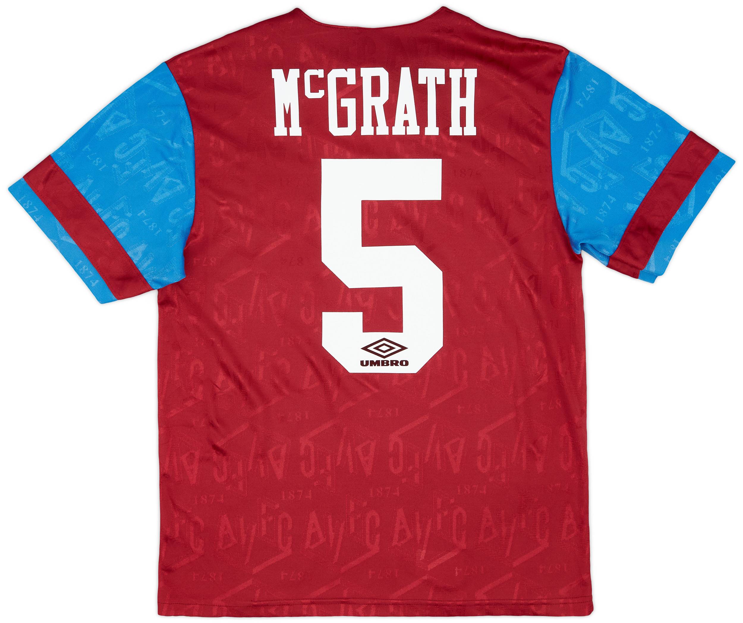 1992-93 Aston Villa Home Shirt McGrath #5 - 5/10 - (M)