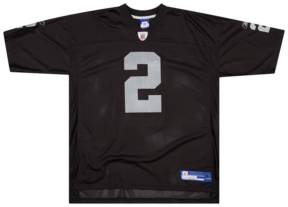 2007 Oakland Raiders Russell #2 Reebok On Field Jersey (Home) XXL