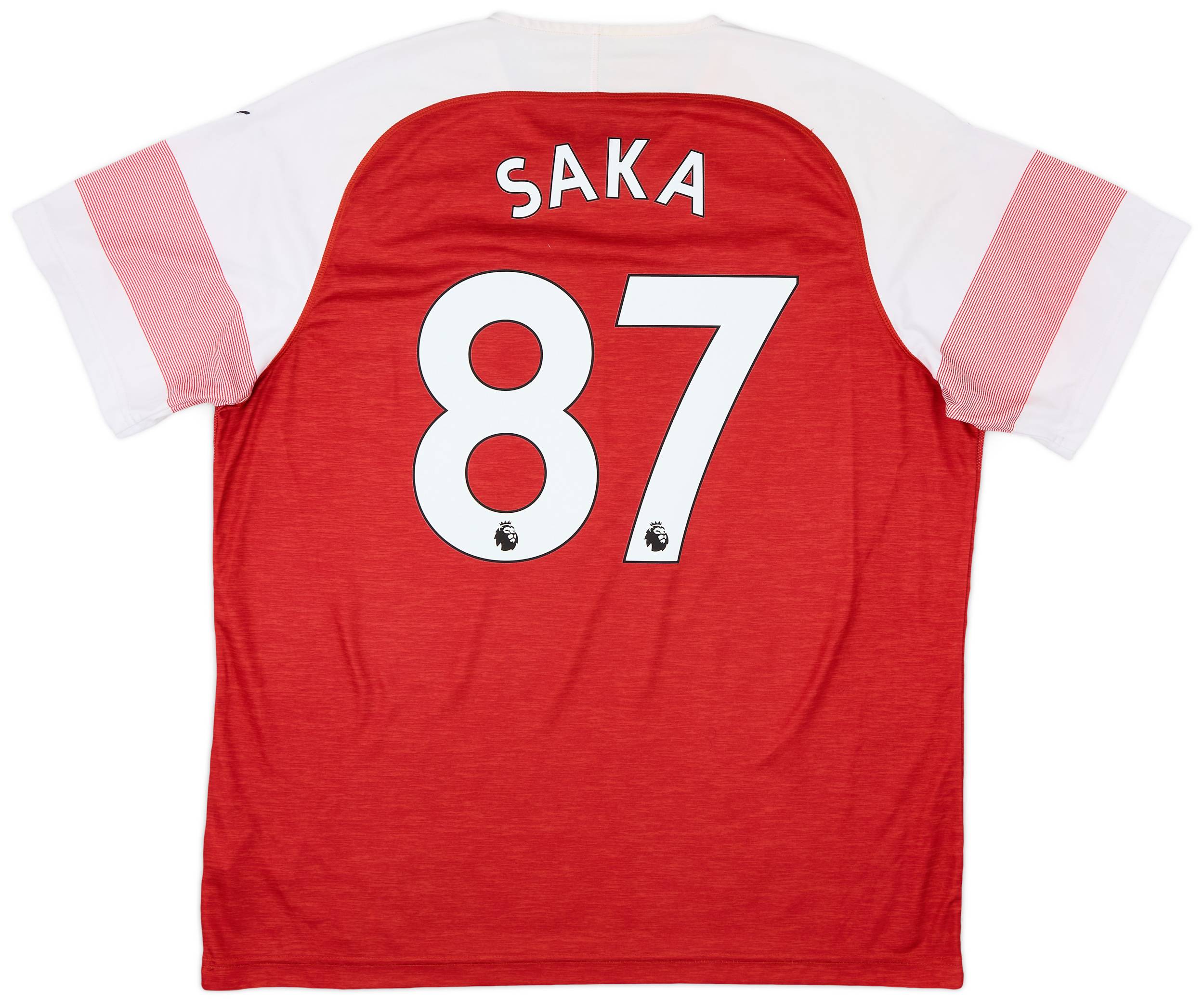 2018-19 Arsenal Home Shirt Saka #87 - 6/10 - (XXL)
