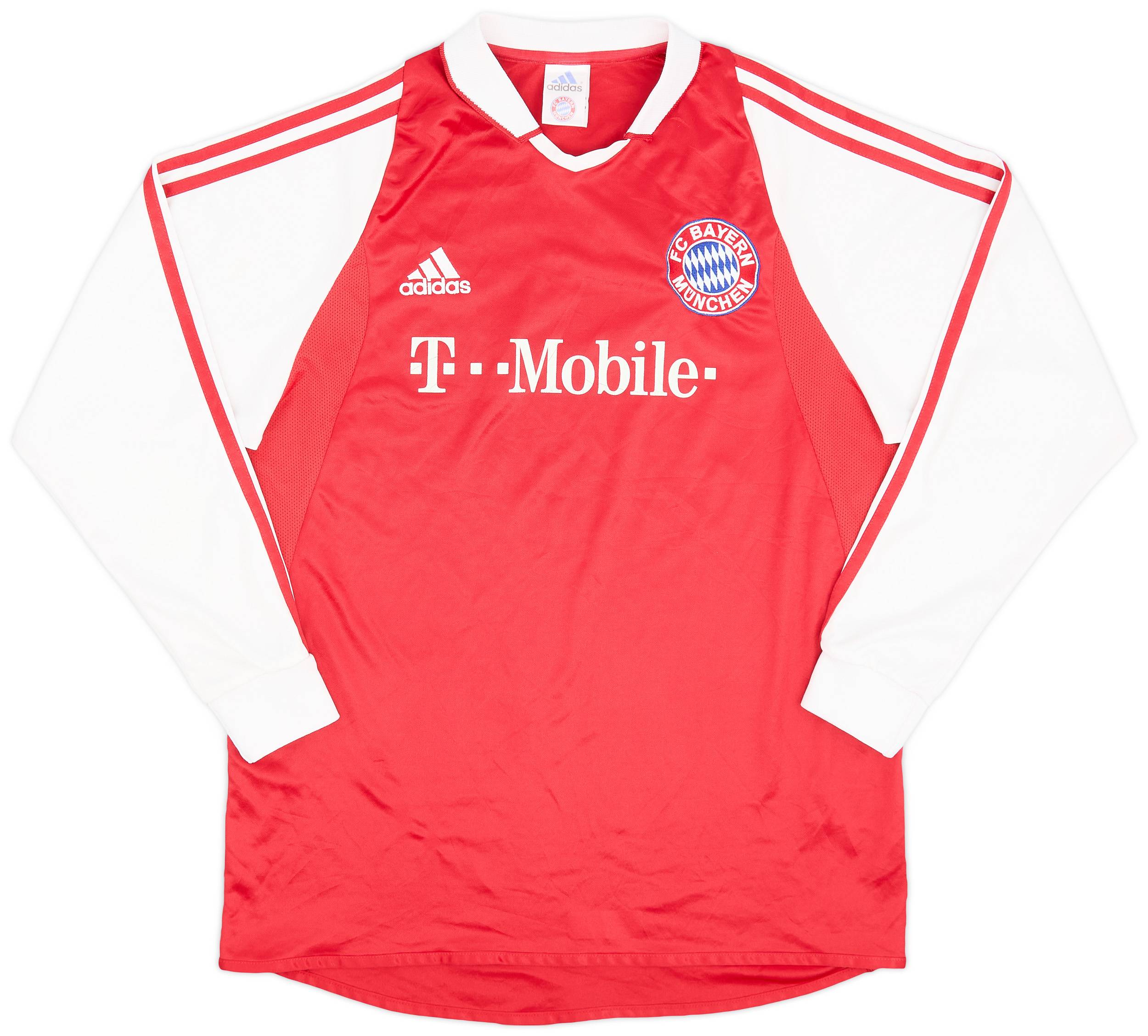 2003-04 Bayern Munich Home L/S Shirt - 7/10 - (XL.Boys)