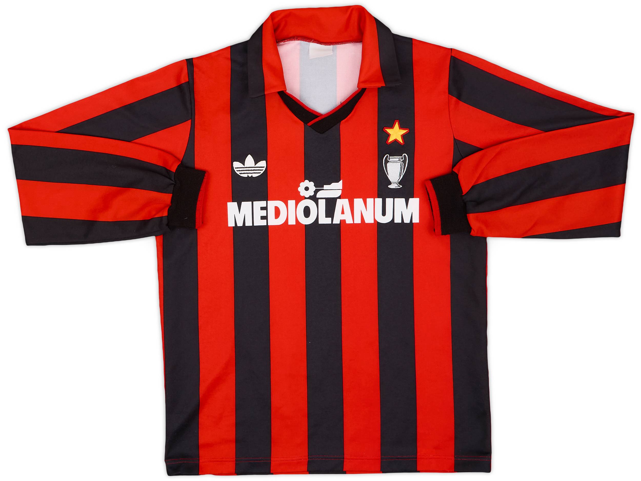 1990-91 AC Milan Home L/S Shirt - 9/10 - (S)