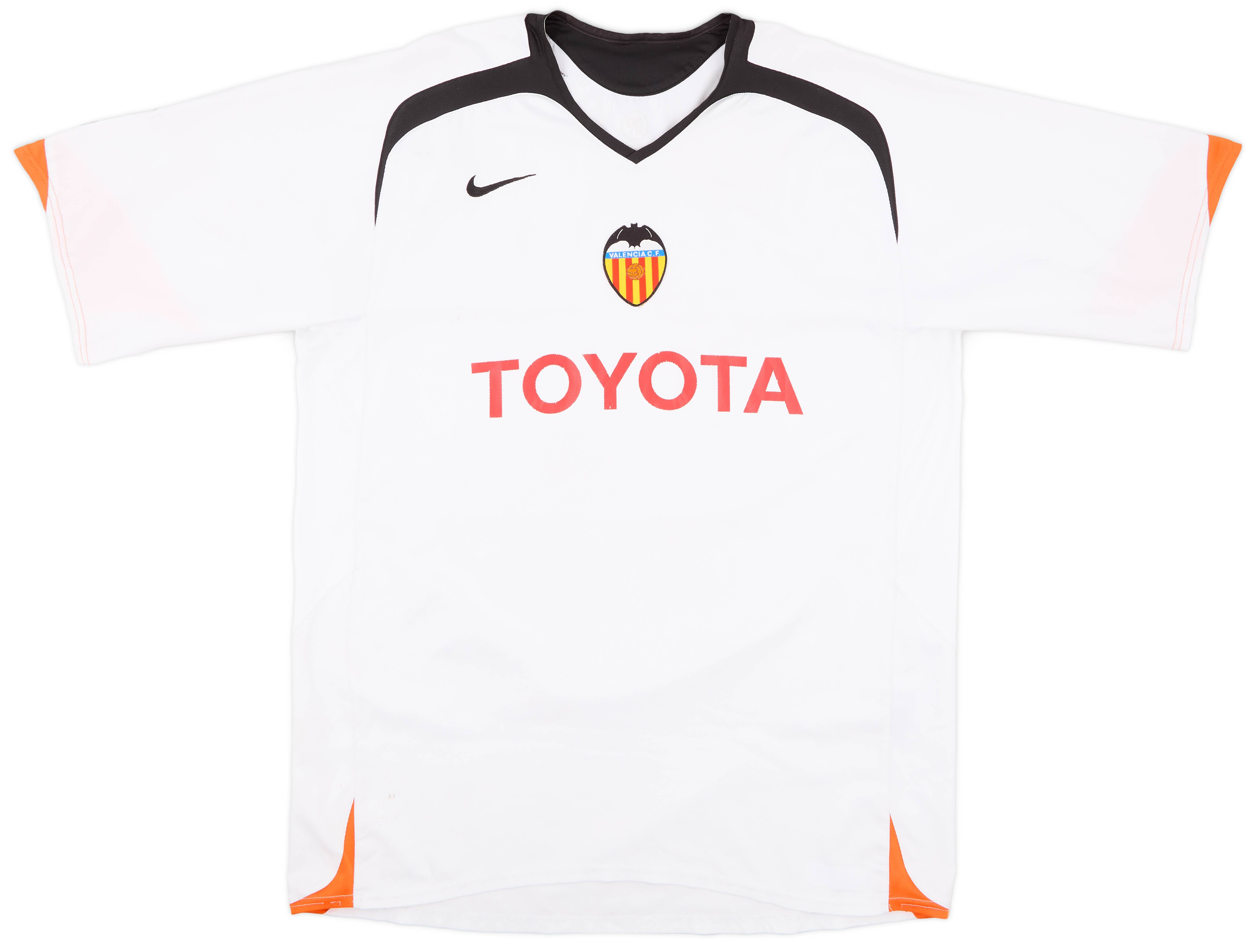 2005-06 Valencia Home Shirt - 6/10 - (XL)