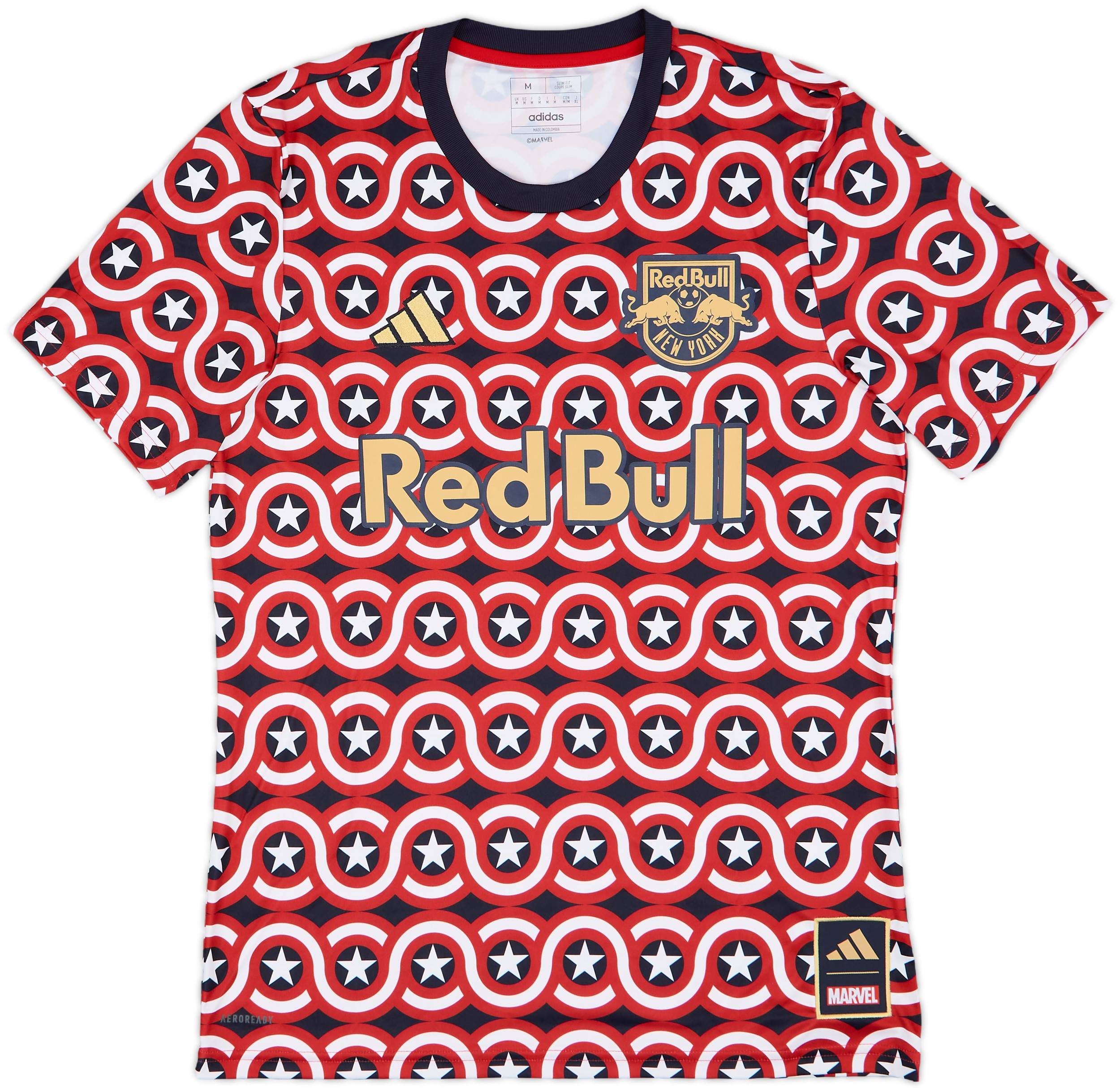 2023 New York Red Bulls adidas x Marvel 'Captain America' Training Shirt - 8/10 - (M)