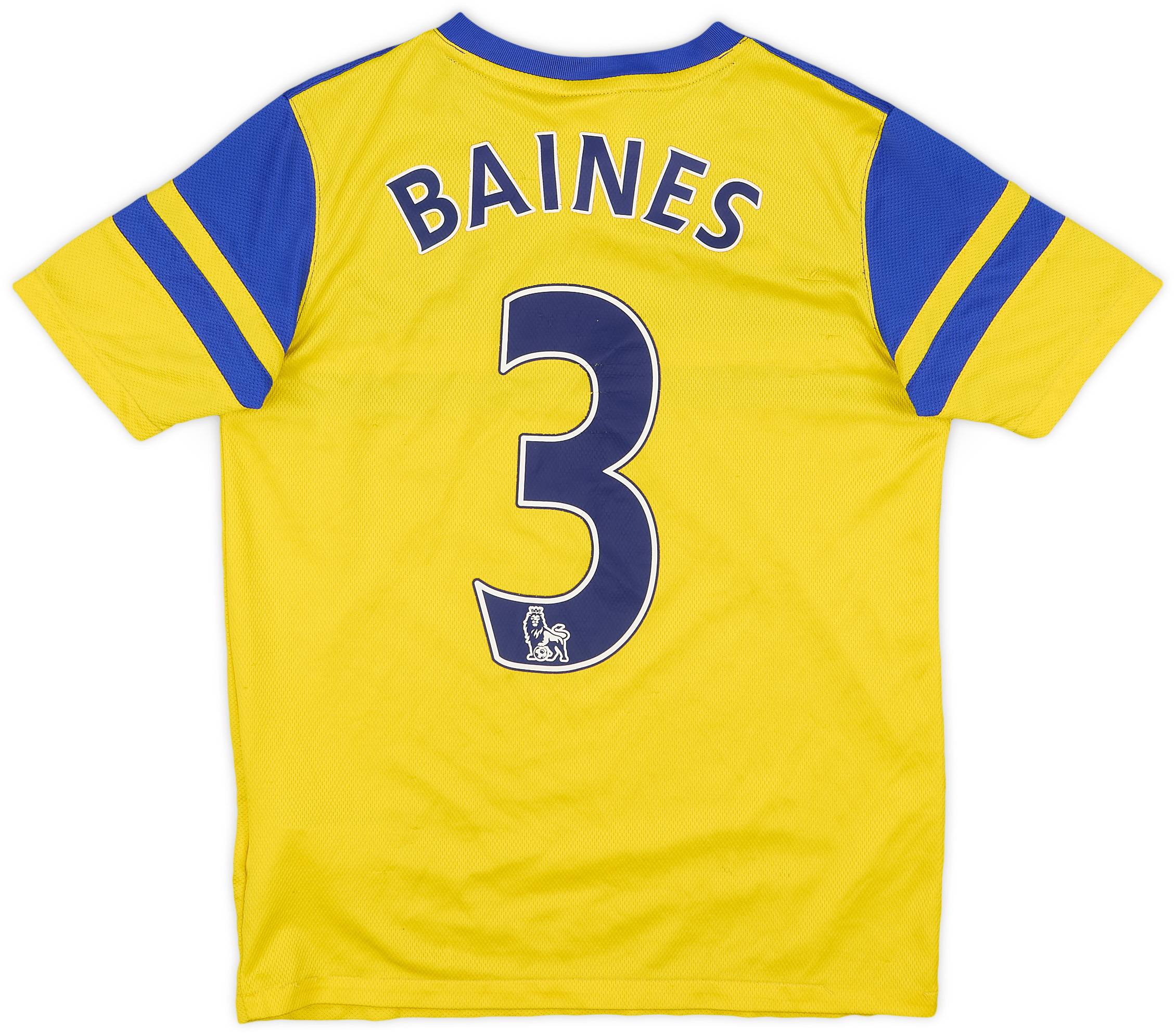 2013-14 Everton Away Shirt Baines #3 - 6/10 - (M.Boys)