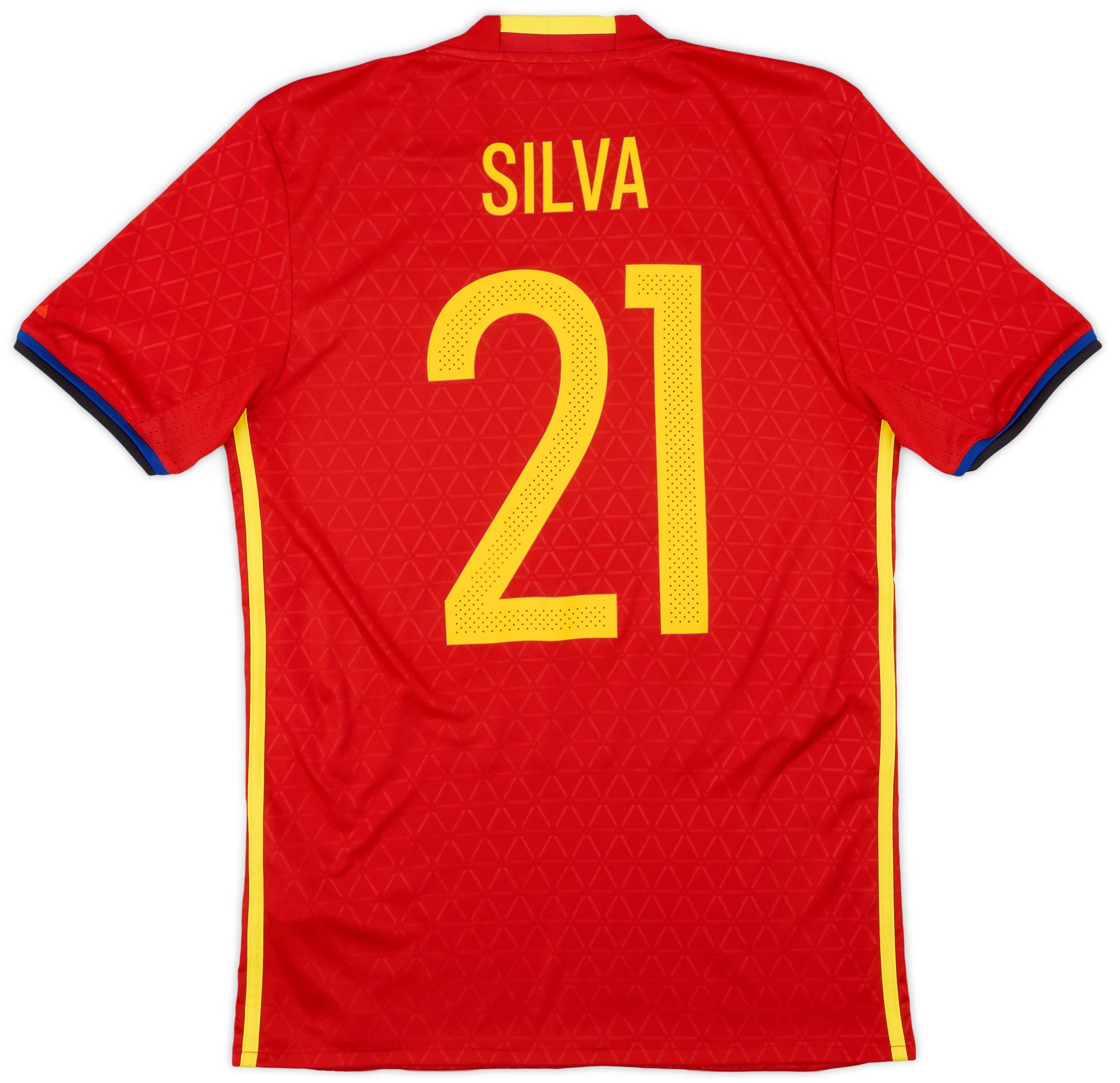 2016-17 Spain Home Shirt Silva #21 - 8/10 - (S)