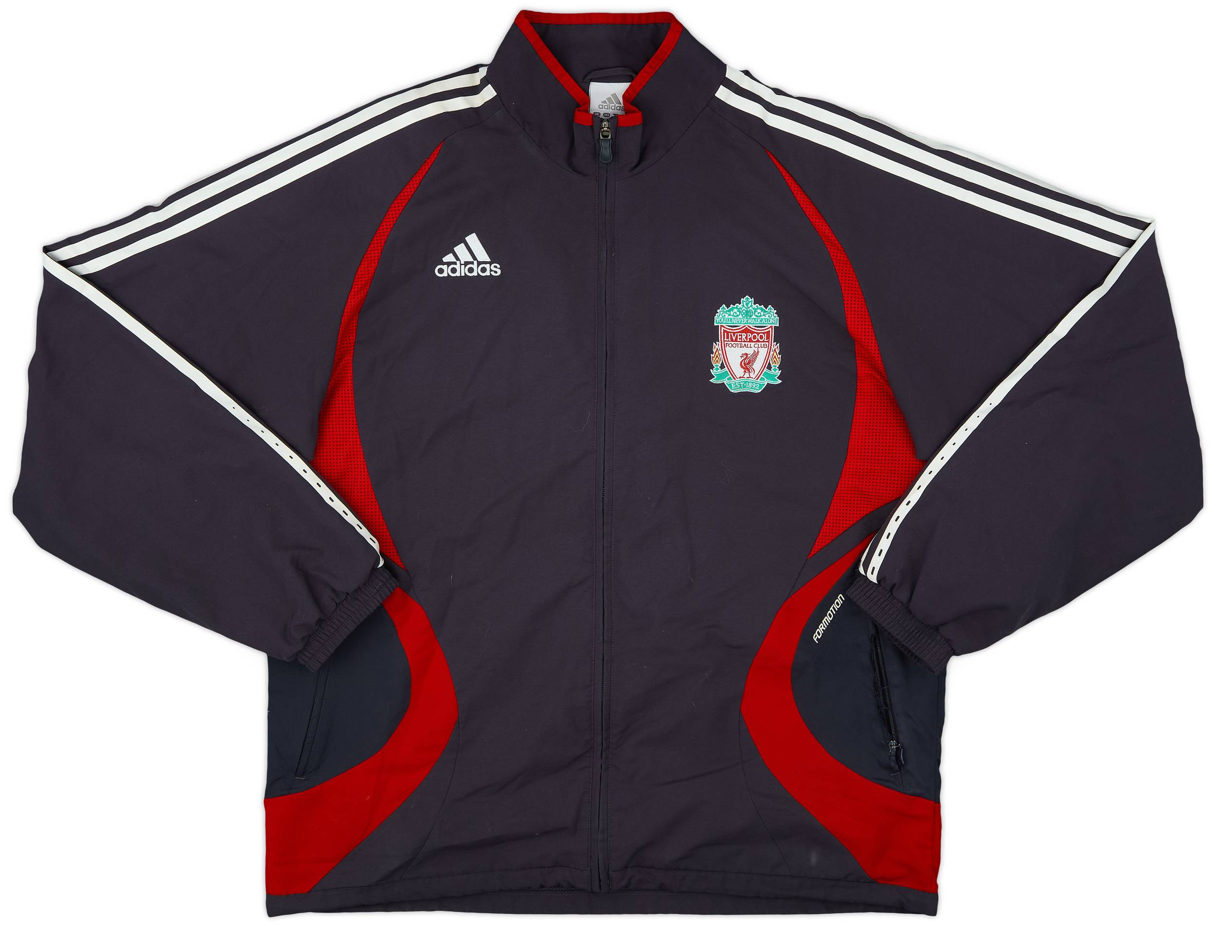 アディダス イングランド リヴァプール FC トラックジャケット リブライン 2006-07 Liverpool adidas Formotion Track Jacket - 5/10 - (L)
