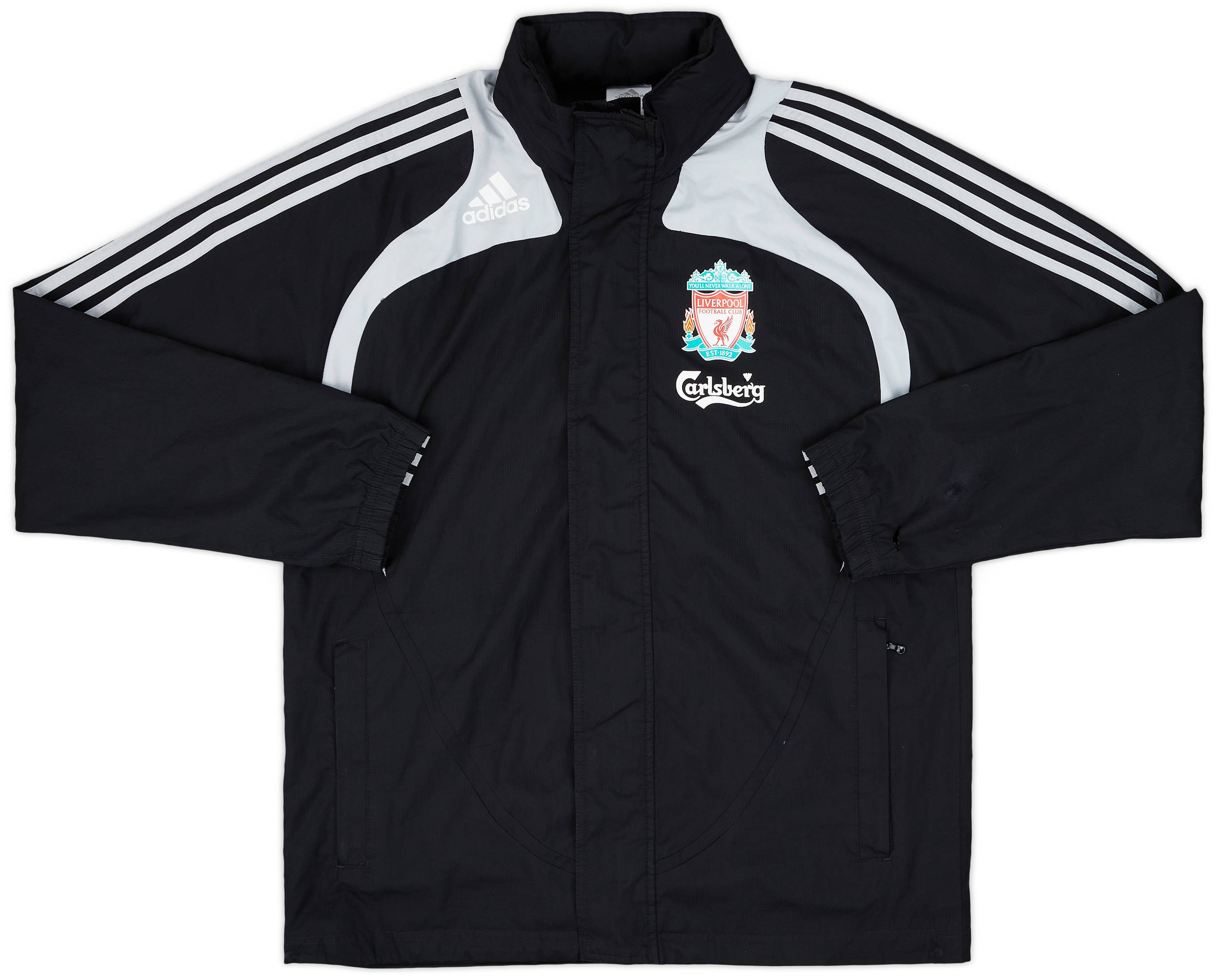 2008-09 Liverpool adidas Hooded Rain Jacket - 6/10 - (S)