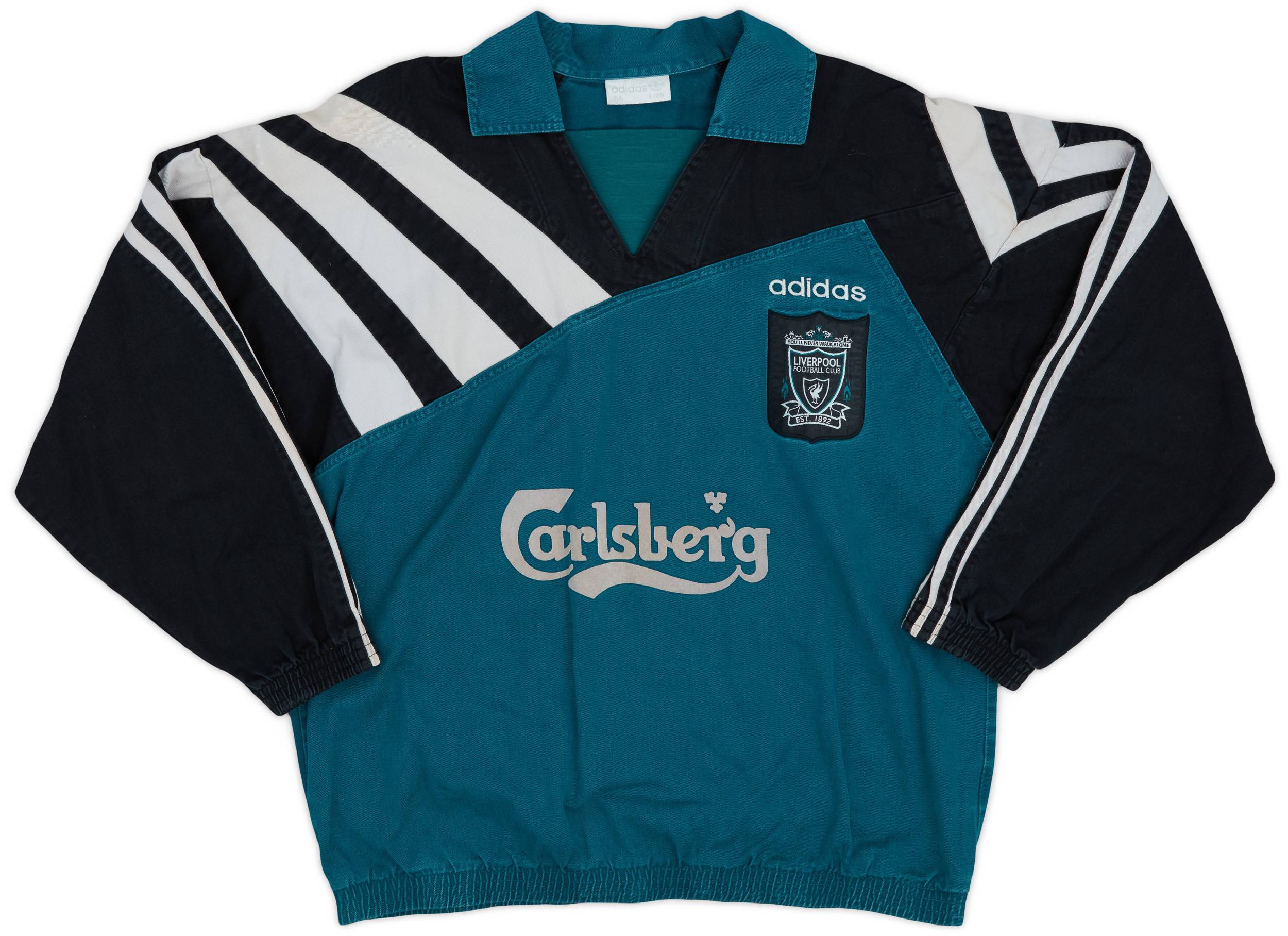 1995-96 Liverpool adidas Drill Top - 7/10 - (L)