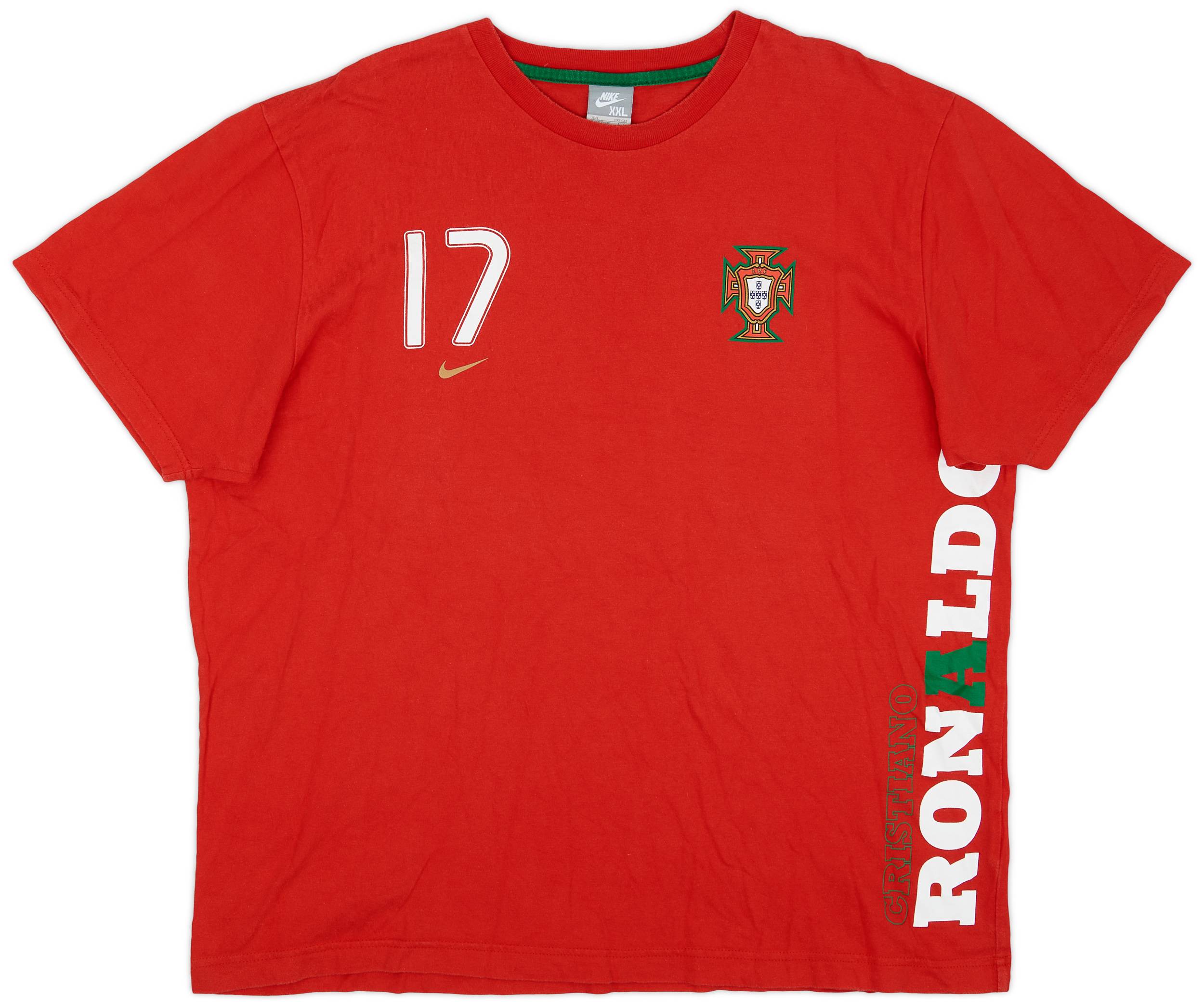 2008 09 Portugal Nike Cristiano Ronaldo Cotton Tee 9 10 XXL