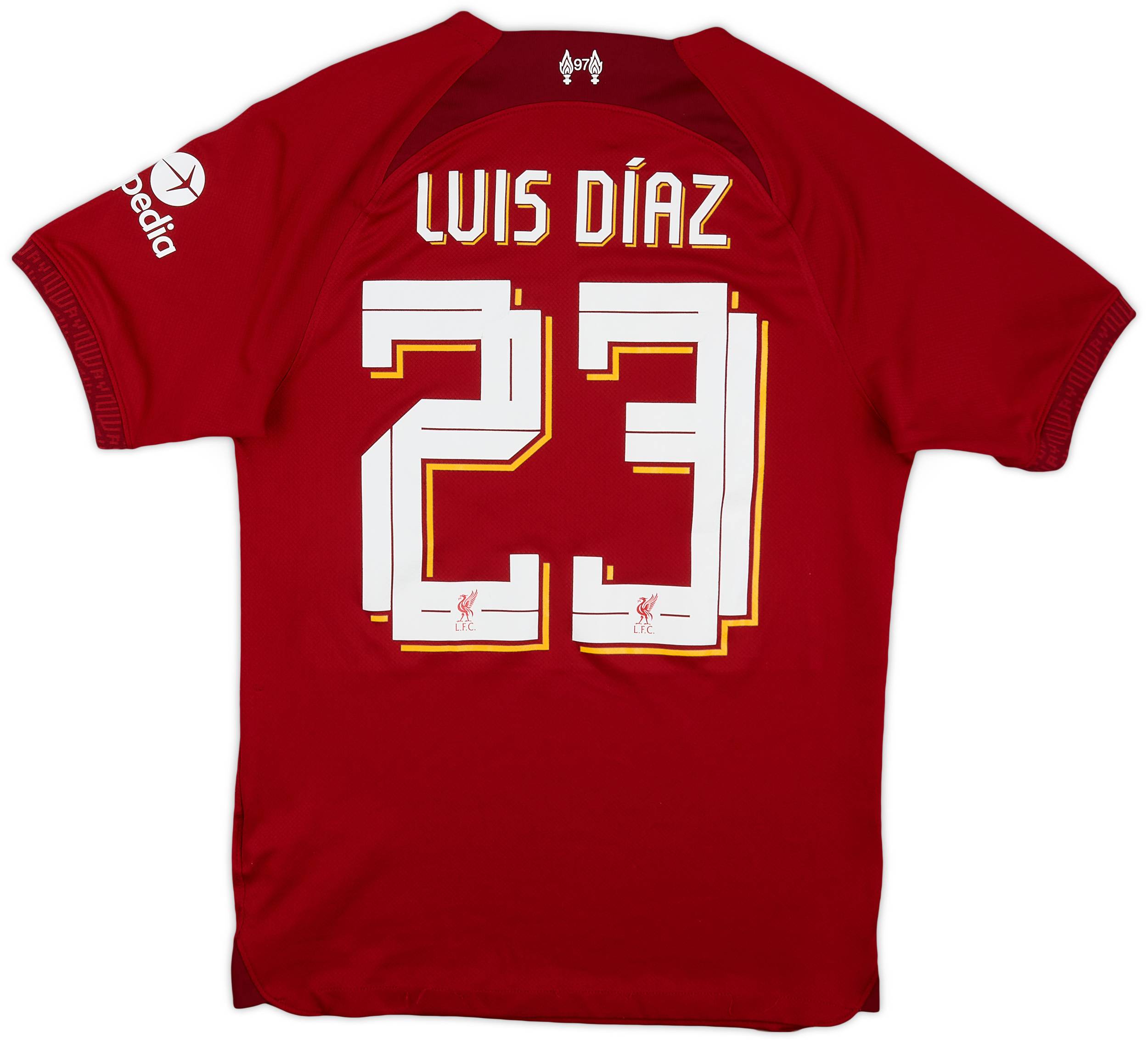 2022-23 Liverpool Home Shirt Luis Diaz #23 - 6/10 - (S)