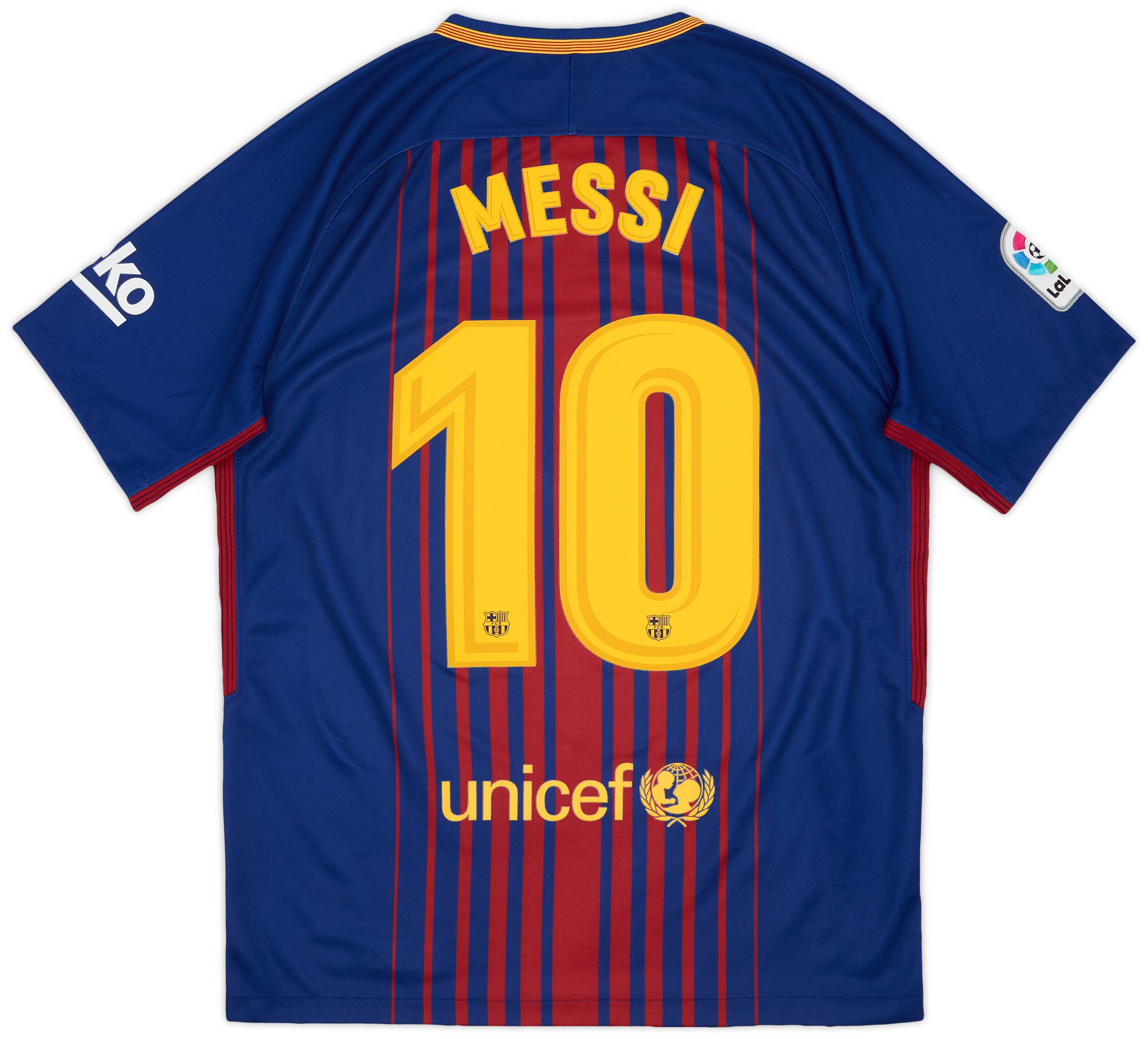 2017-18 Barcelona Home Shirt Messi #10 - 9/10 - (M)