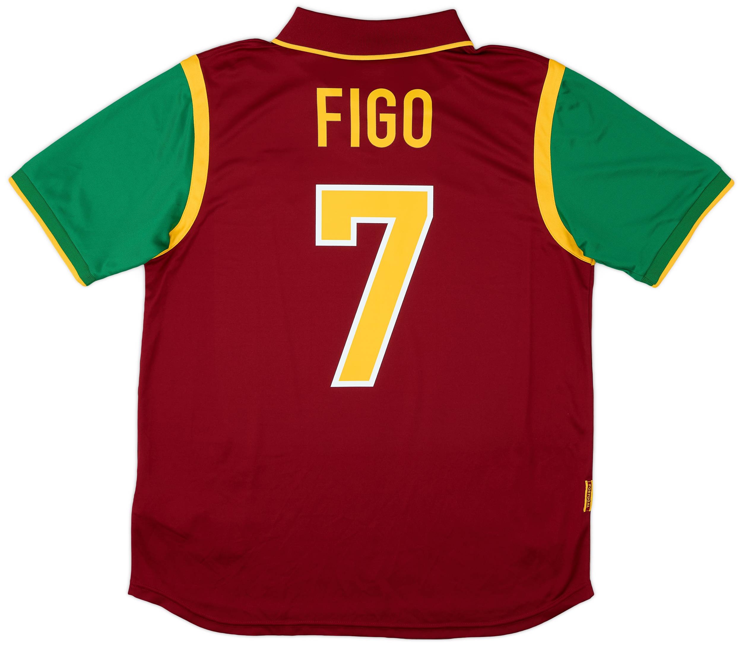 2008 Portugal Nike Retro 1998-00 Home Shirt Figo #7 - 8/10 - (L)