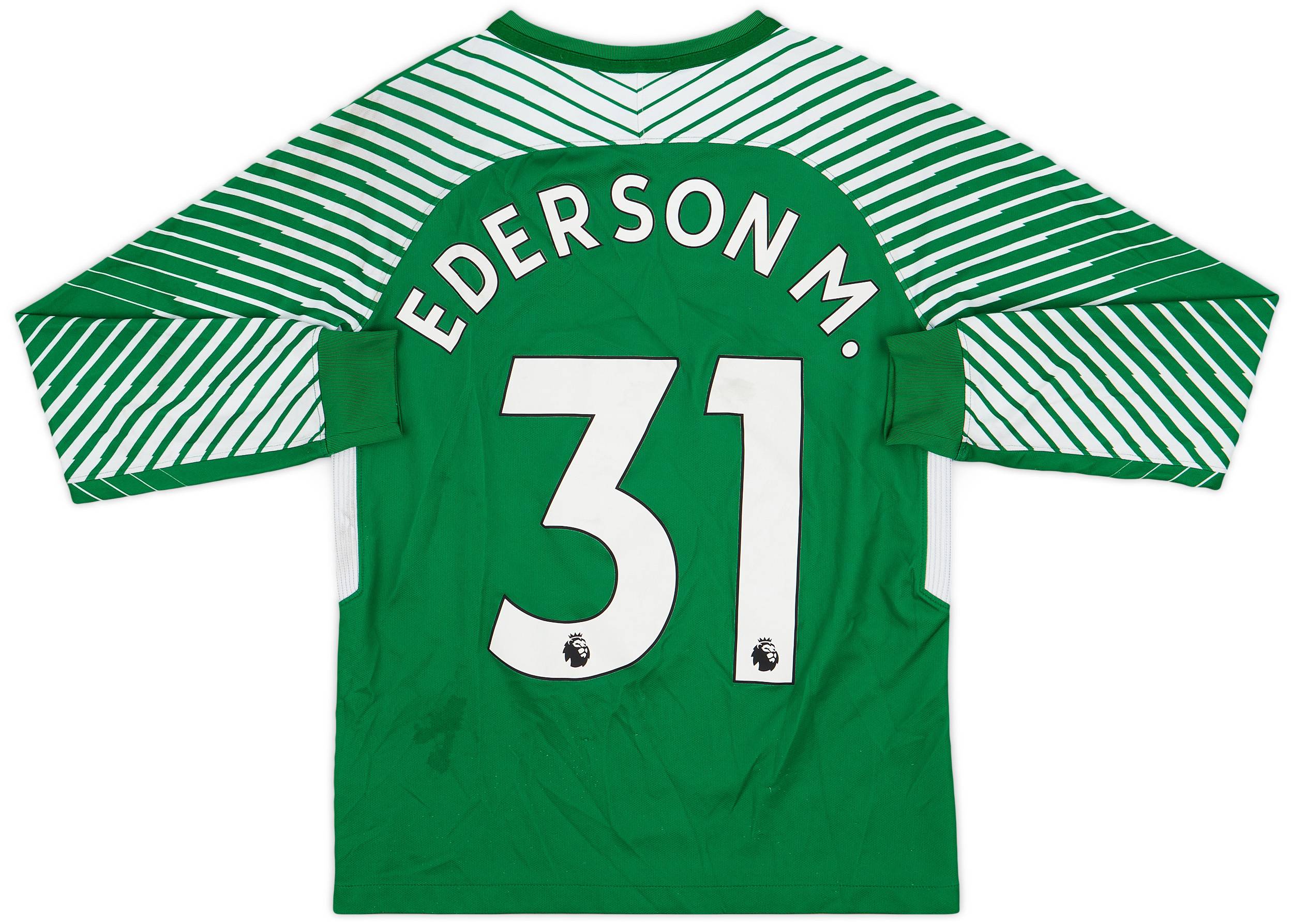 2017-18 Manchester City GK Shirt Ederson.M. #31 - 7/10 - (L.Boys)