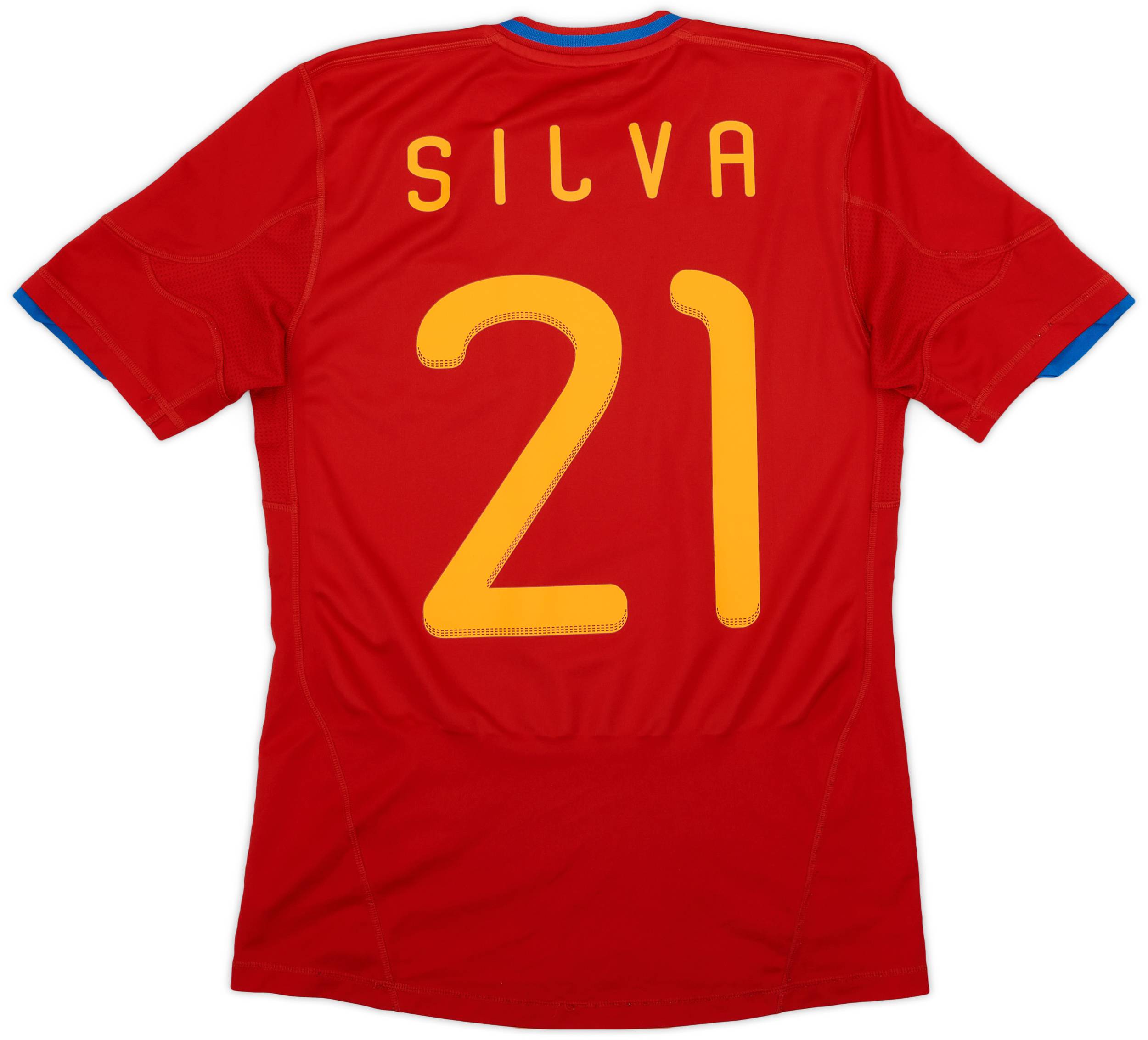 2009-10 Spain Home Shirt Silva #21 - 7/10 - (S)