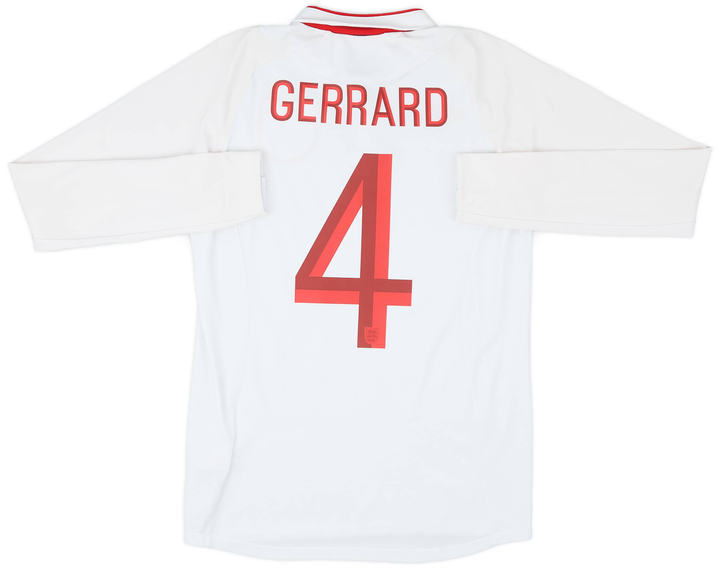 2012-13 England Home L/S Shirt Gerrard #4 - 10/10 - (XS)