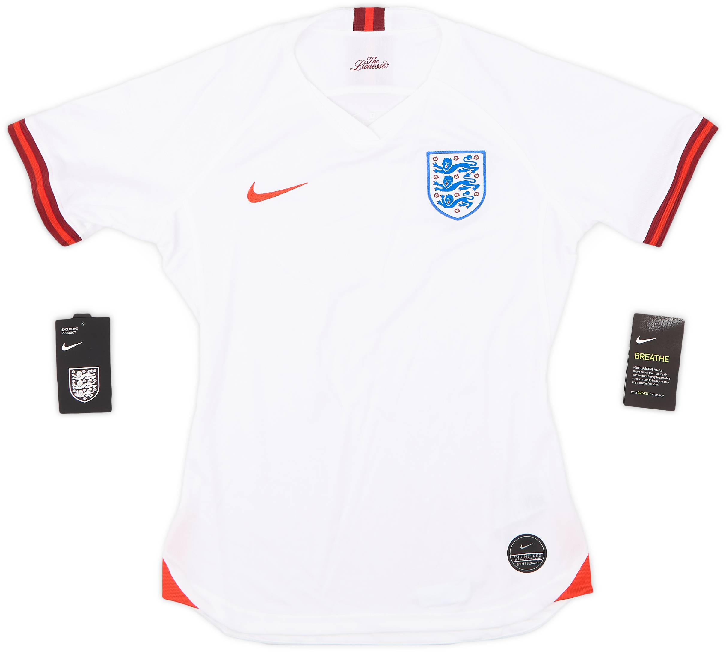 2019 England Lionesses Home Shirt Women s S