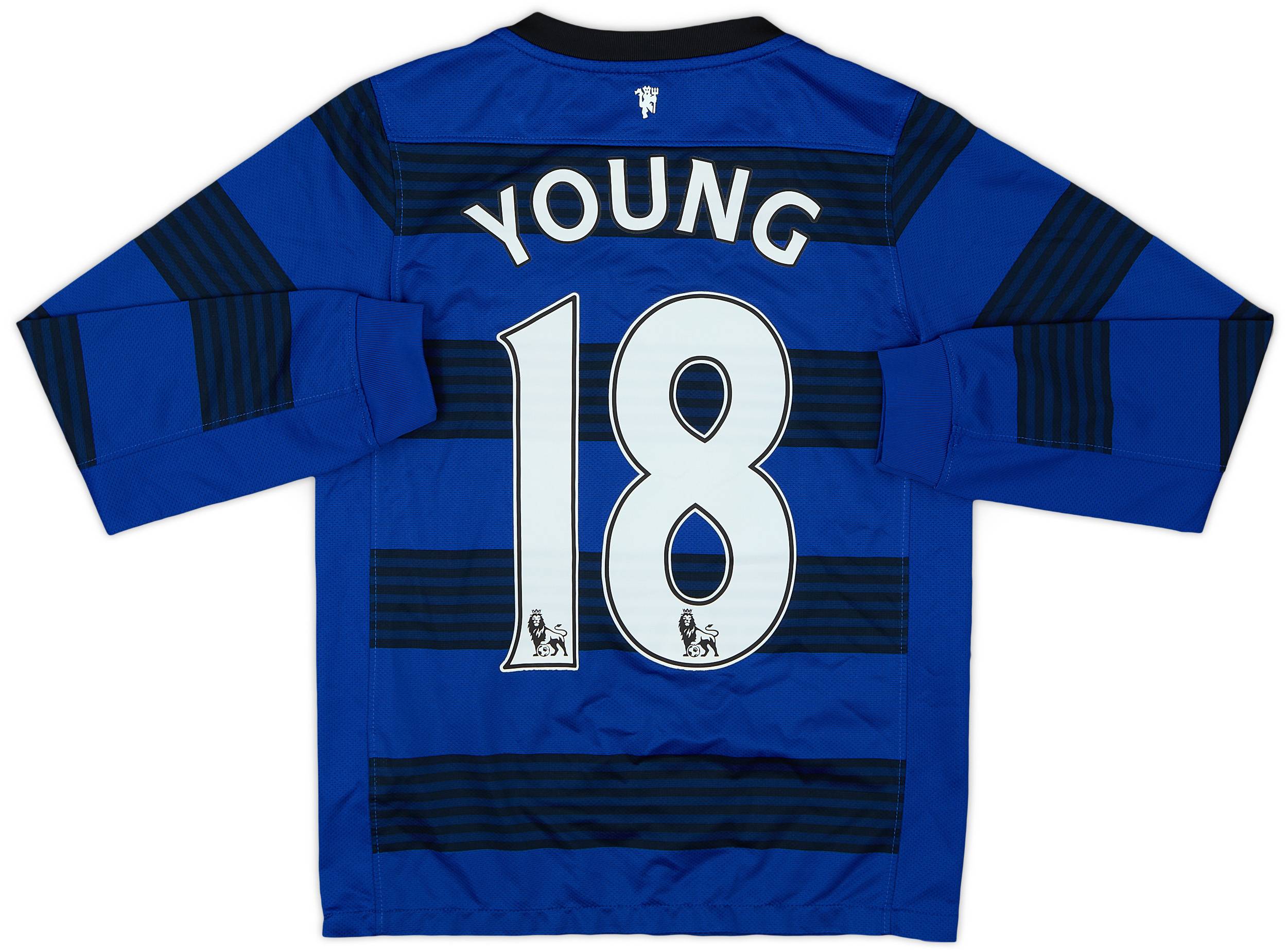2011-13 Manchester United Away L/S Shirt Young #18 - 8/10 - (S.Boys)