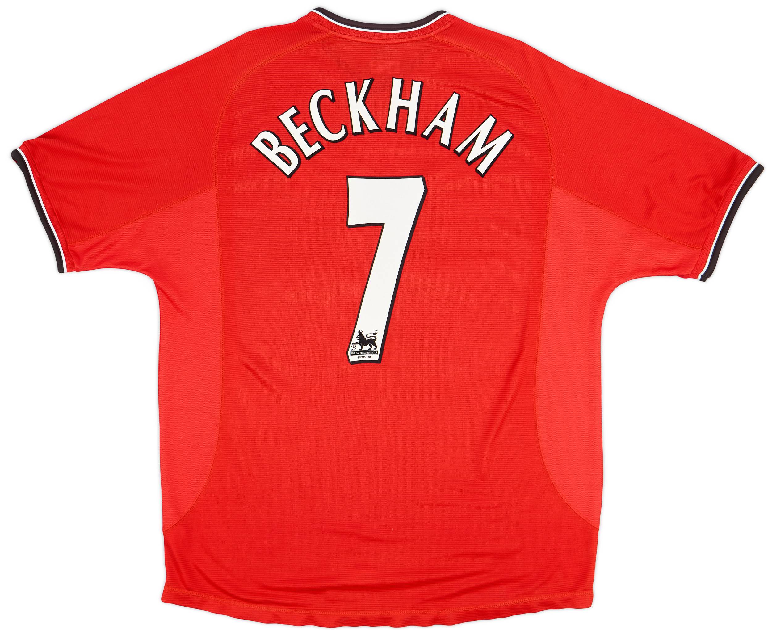 2000-02 Manchester United Home Shirt Beckham #7 - 6/10 - (XL)