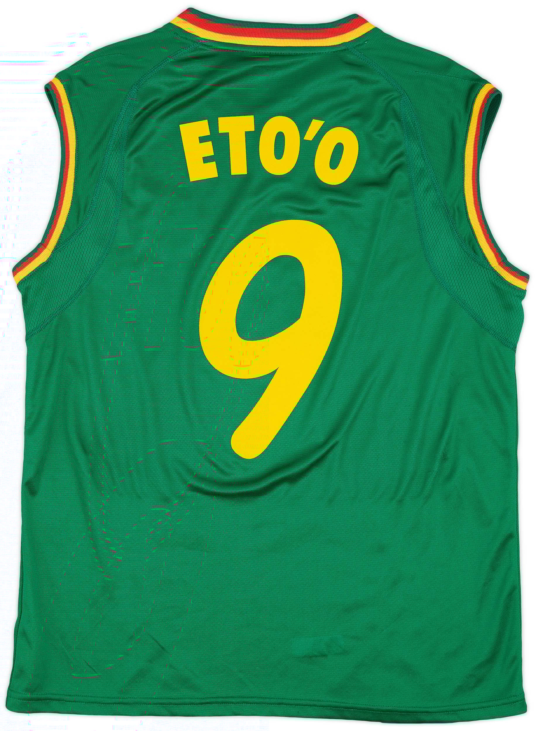 2002 Cameroon Home Vest Shirt Eto'o #9 - 9/10 - (L)