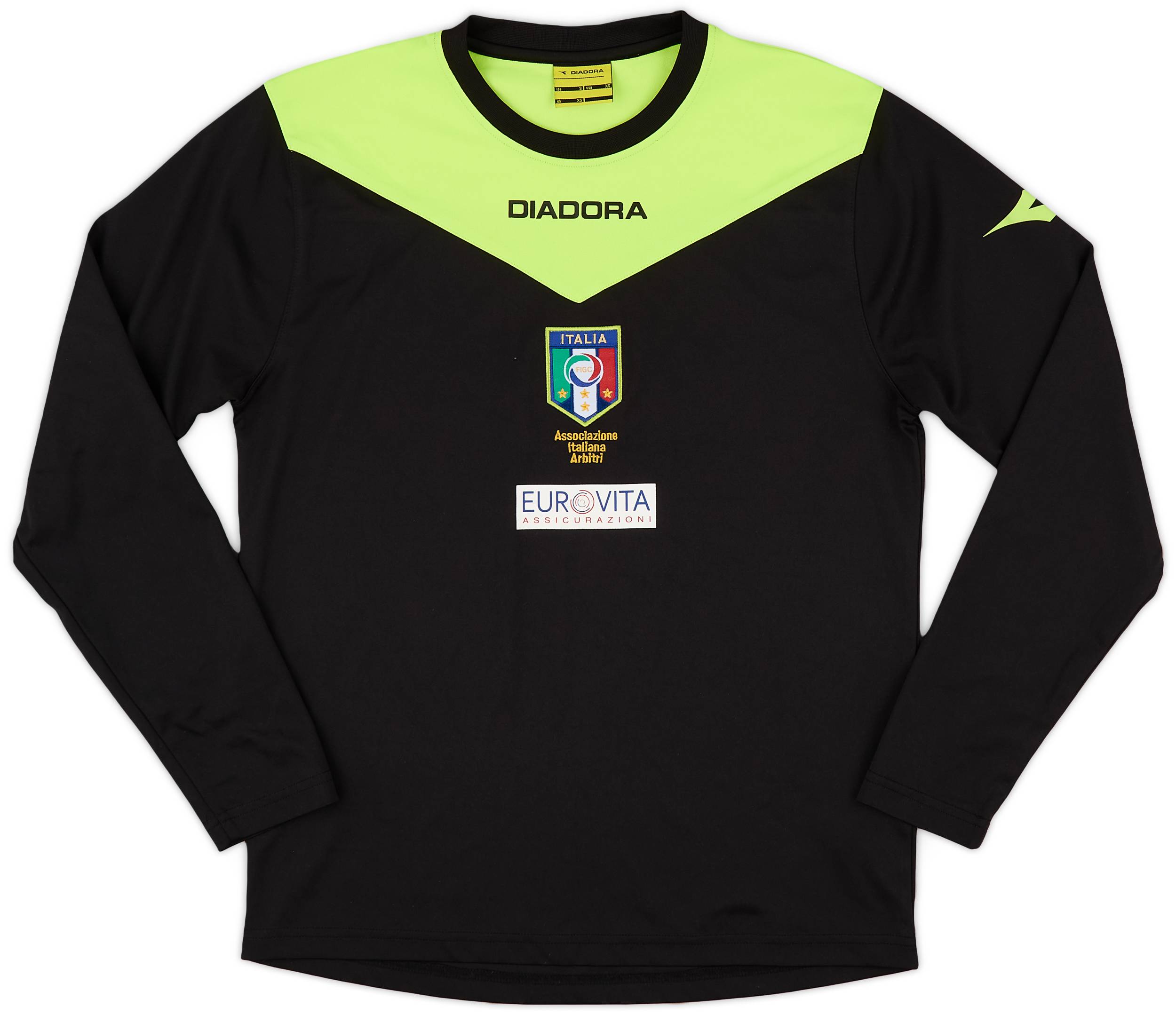 2000s Italy FIGC Diadora Referee L/S Shirt - 9/10 - (XS)