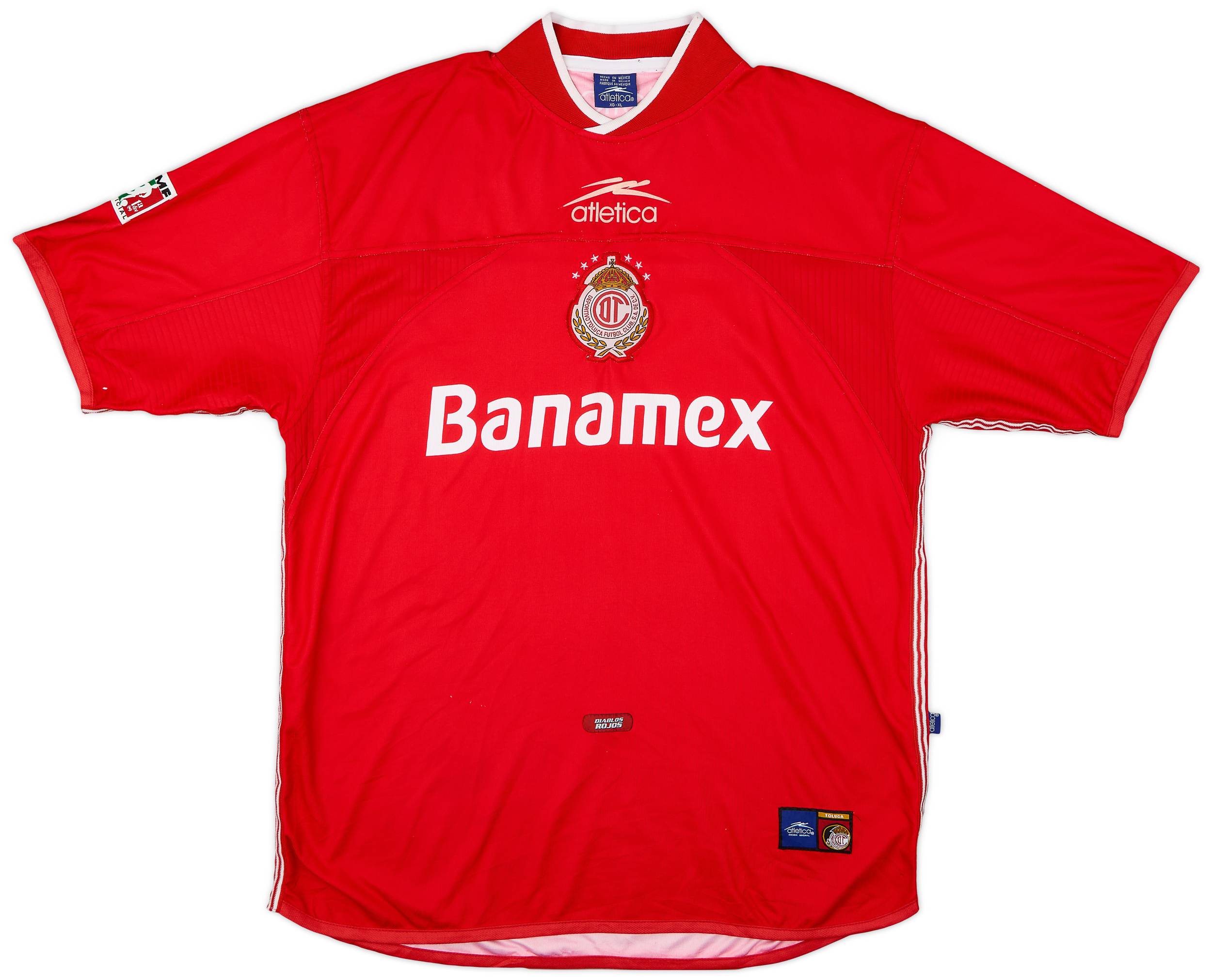 2000-01 Deportivo Toluca Home Shirt - 9/10 - (XL)