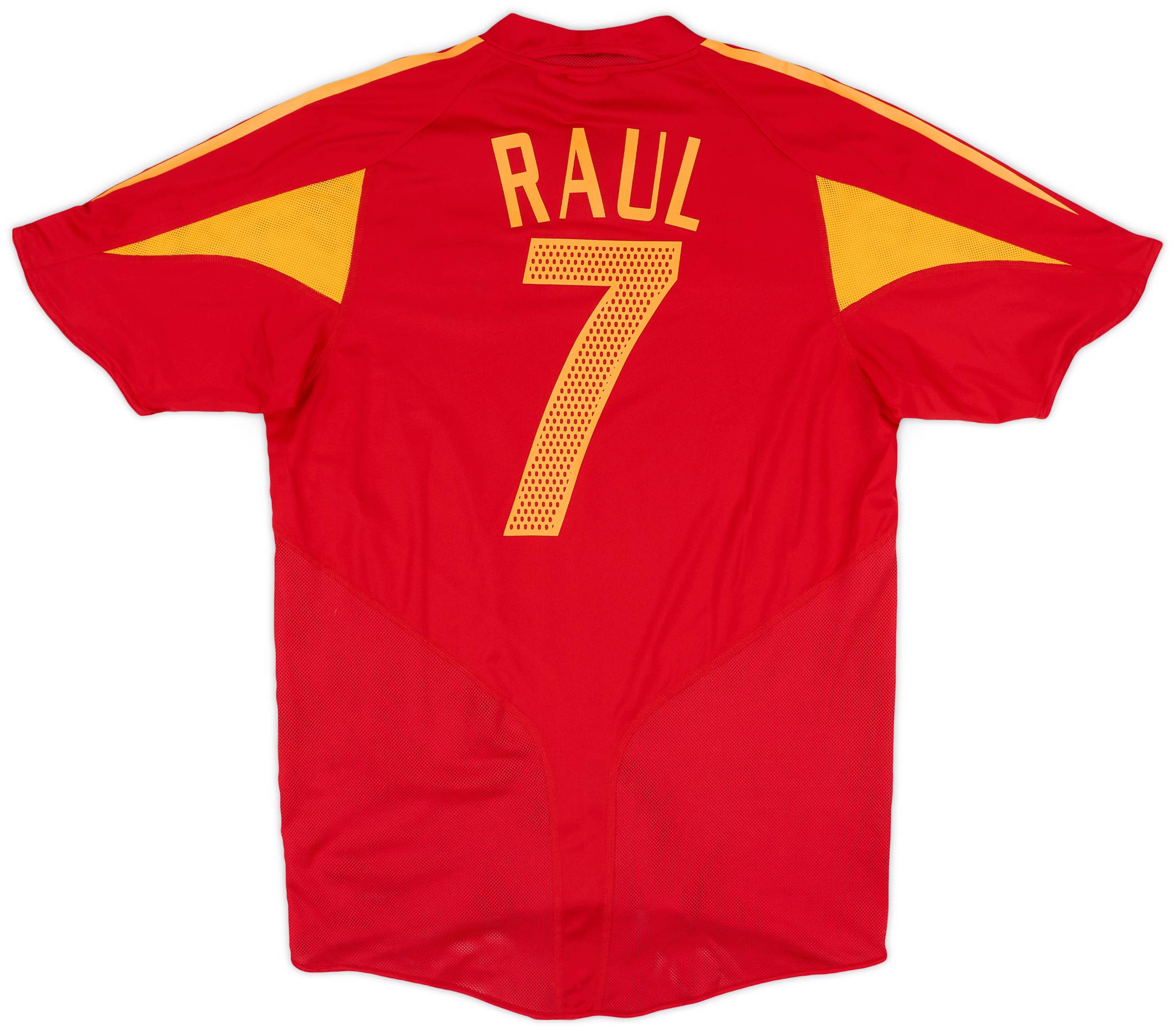 【デッドストック・希少】2004年ユーロスペイン代表ホームユニフォームラウル7L 2004-06 Spain Home Shirt Raul #7 (M)