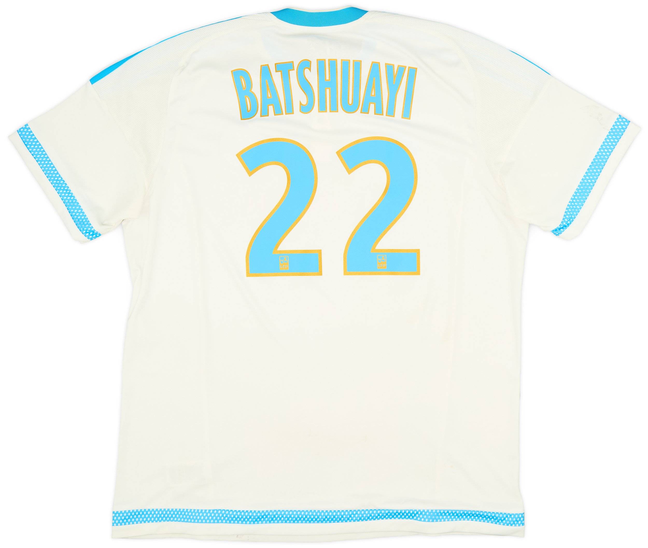 2015-16 Olympique Marseille Home Shirt Batshuayi #22 - 5/10 - (XL)