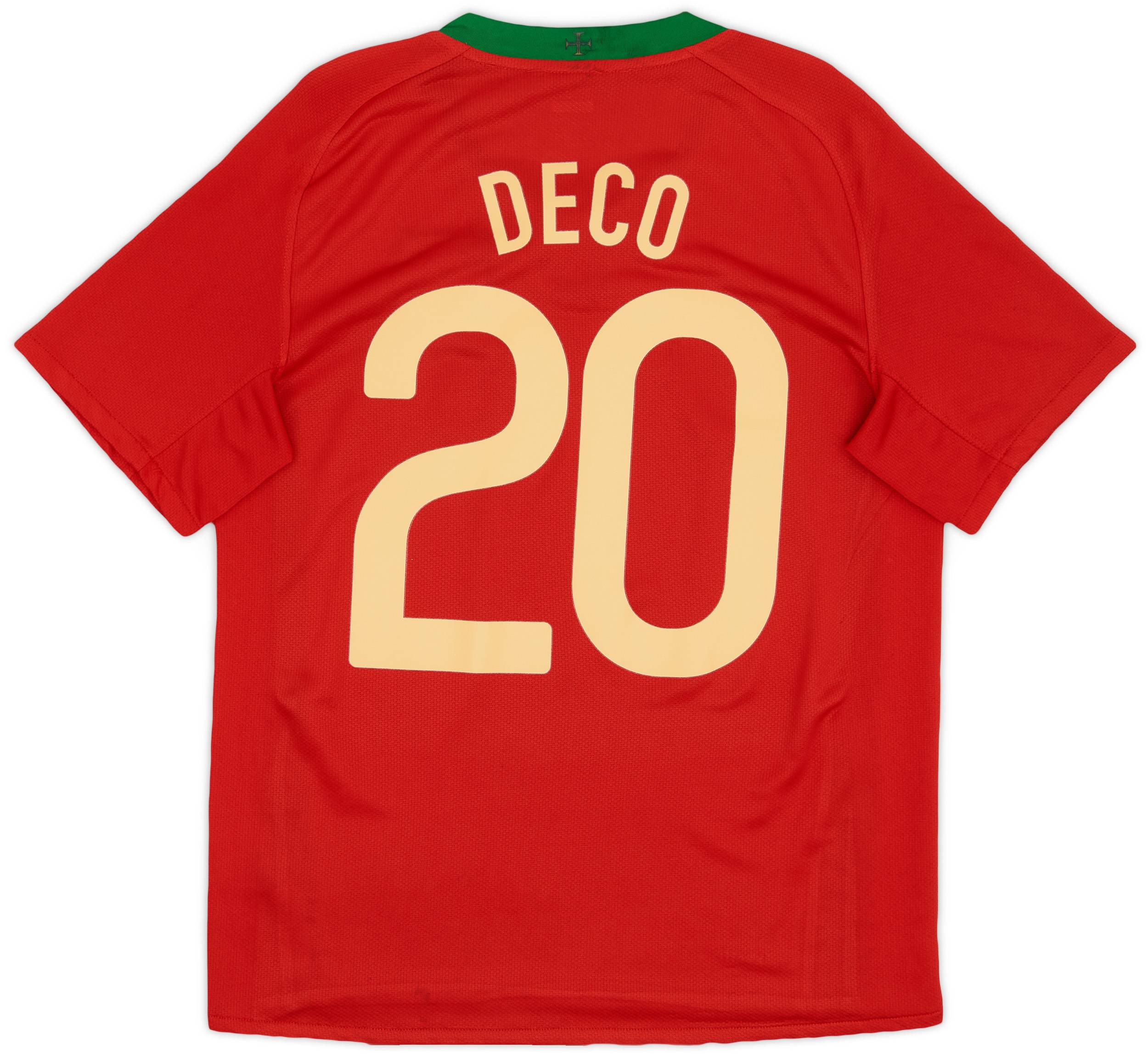 2008-10 Portugal Home Shirt Deco #20 - 8/10 - (S)