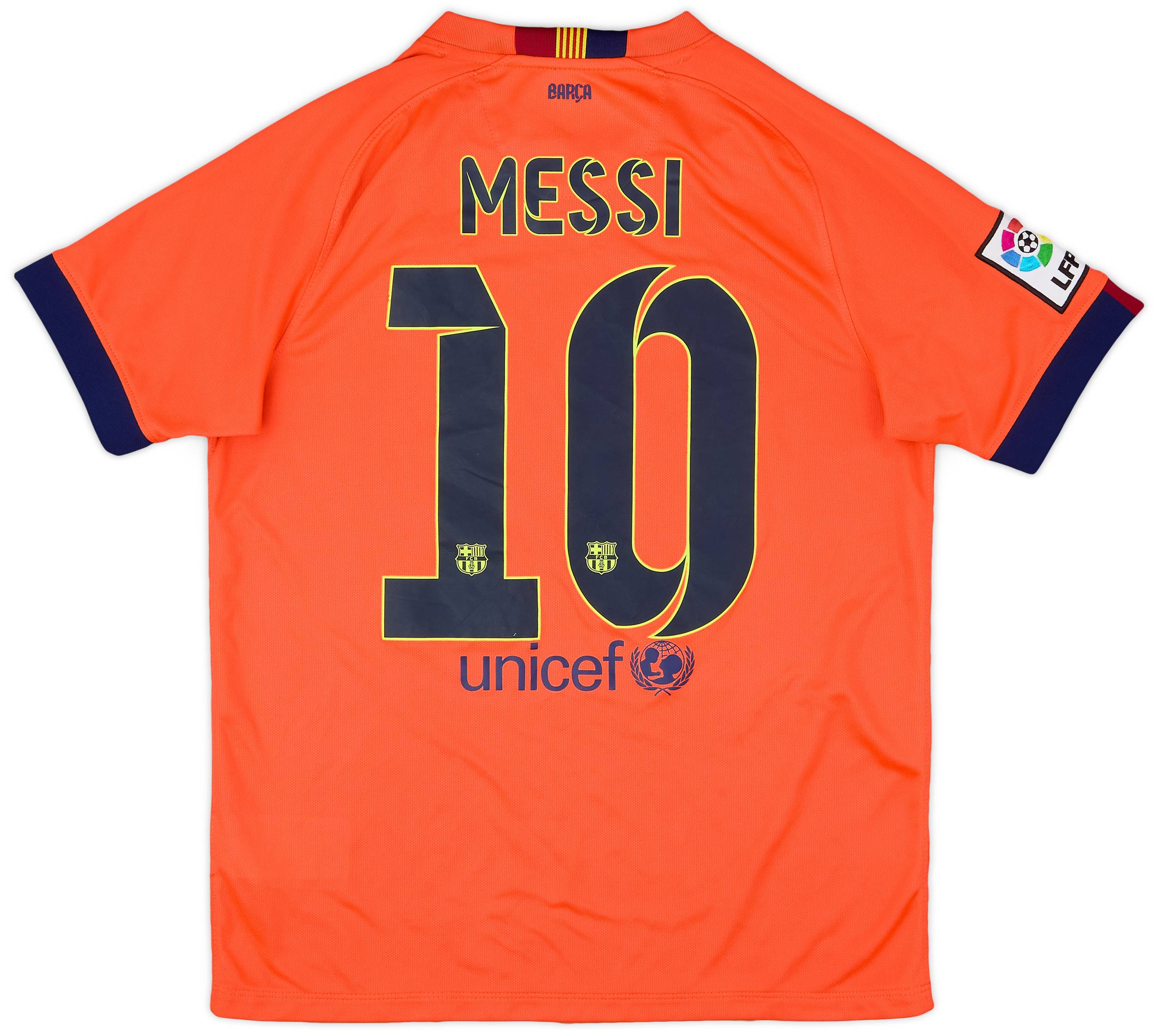 2014-15 Barcelona Away Shirt Messi #10 - 9/10 - (XL.Boys)