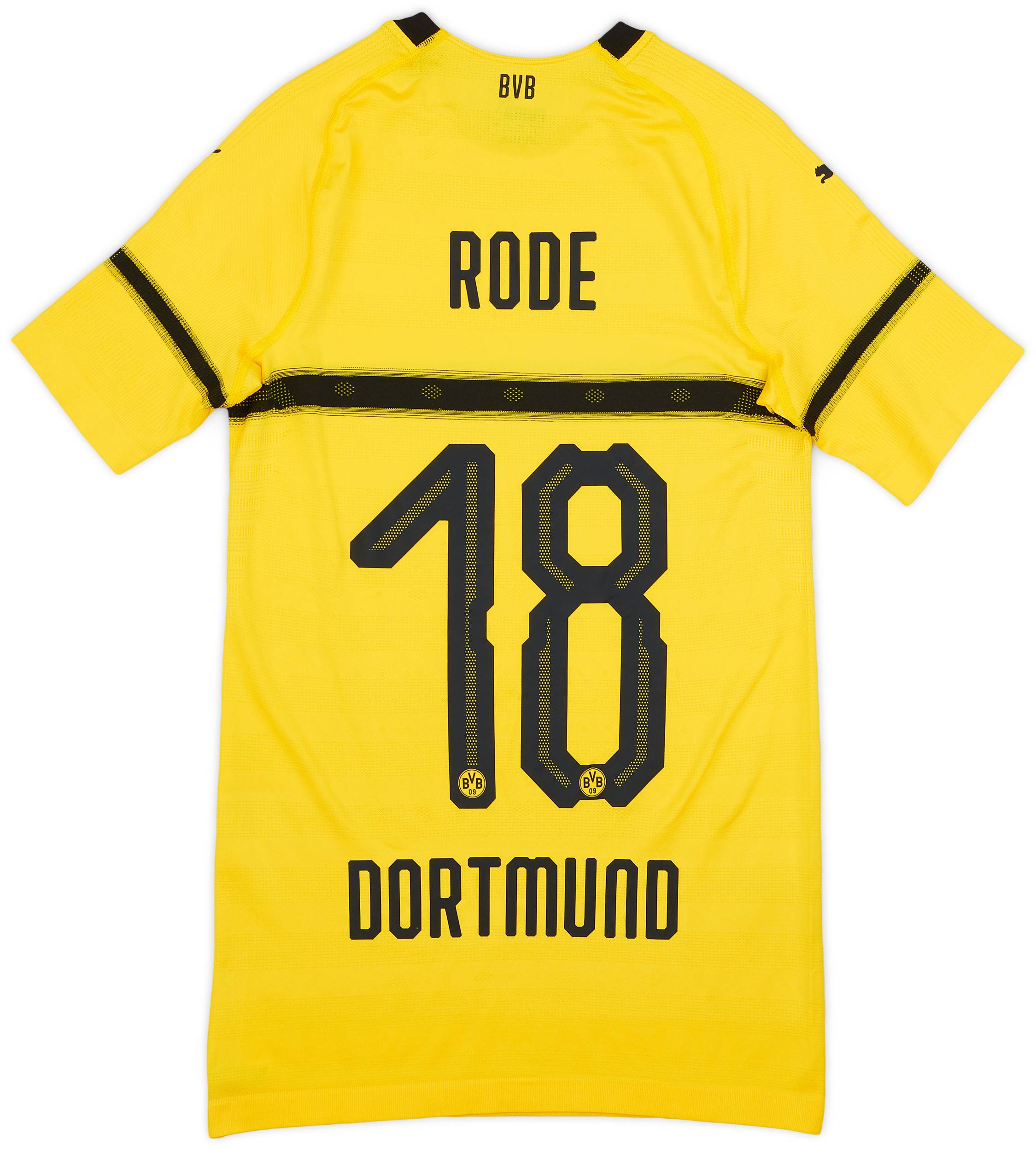 2018-19 Borussia Dortmund Player Issue European Home Shirt Rode #18 - 9/10 - (L)