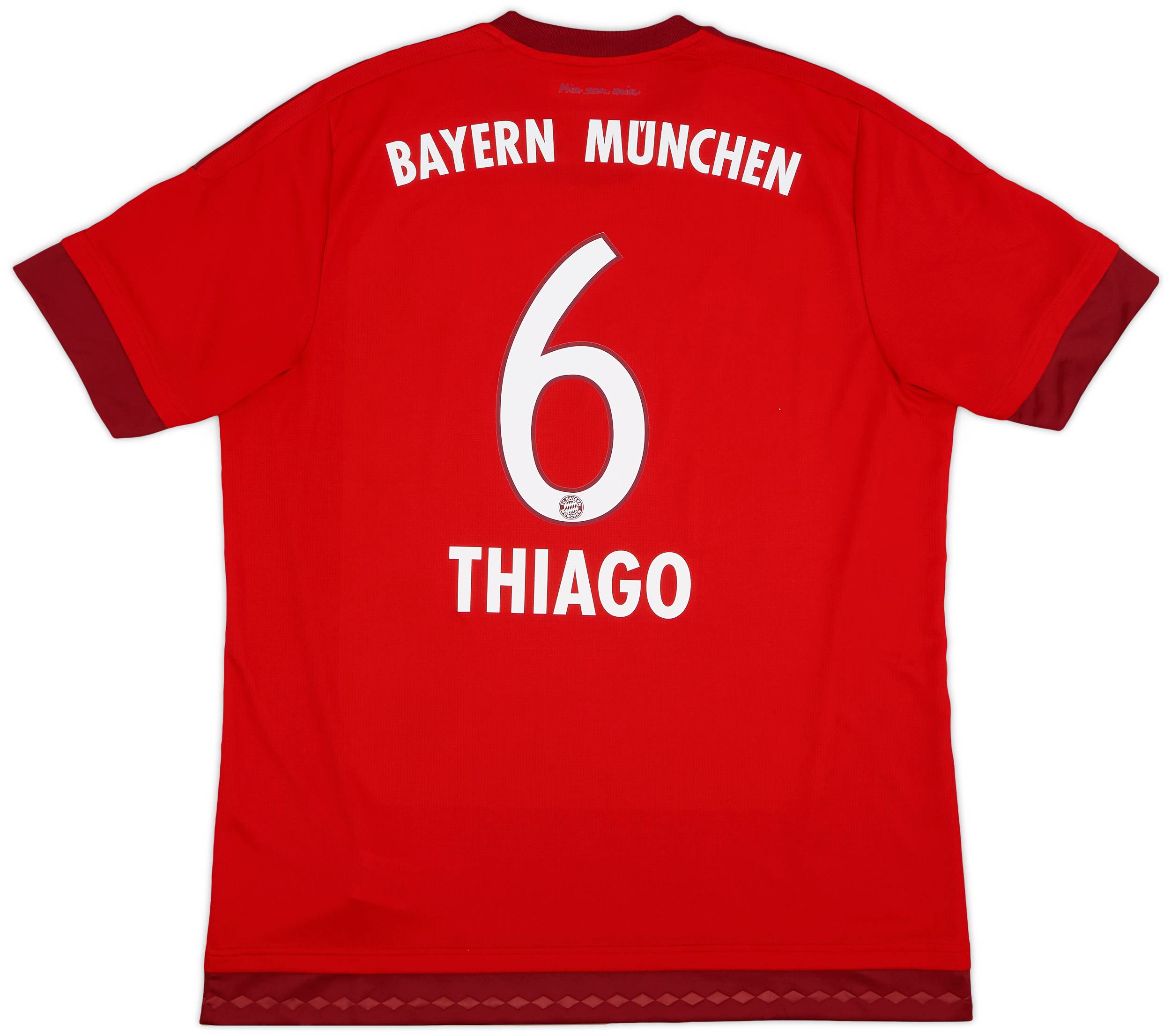 2015-16 Bayern Munich Home Shirt Thiago #6 - 8/10 - (XL)
