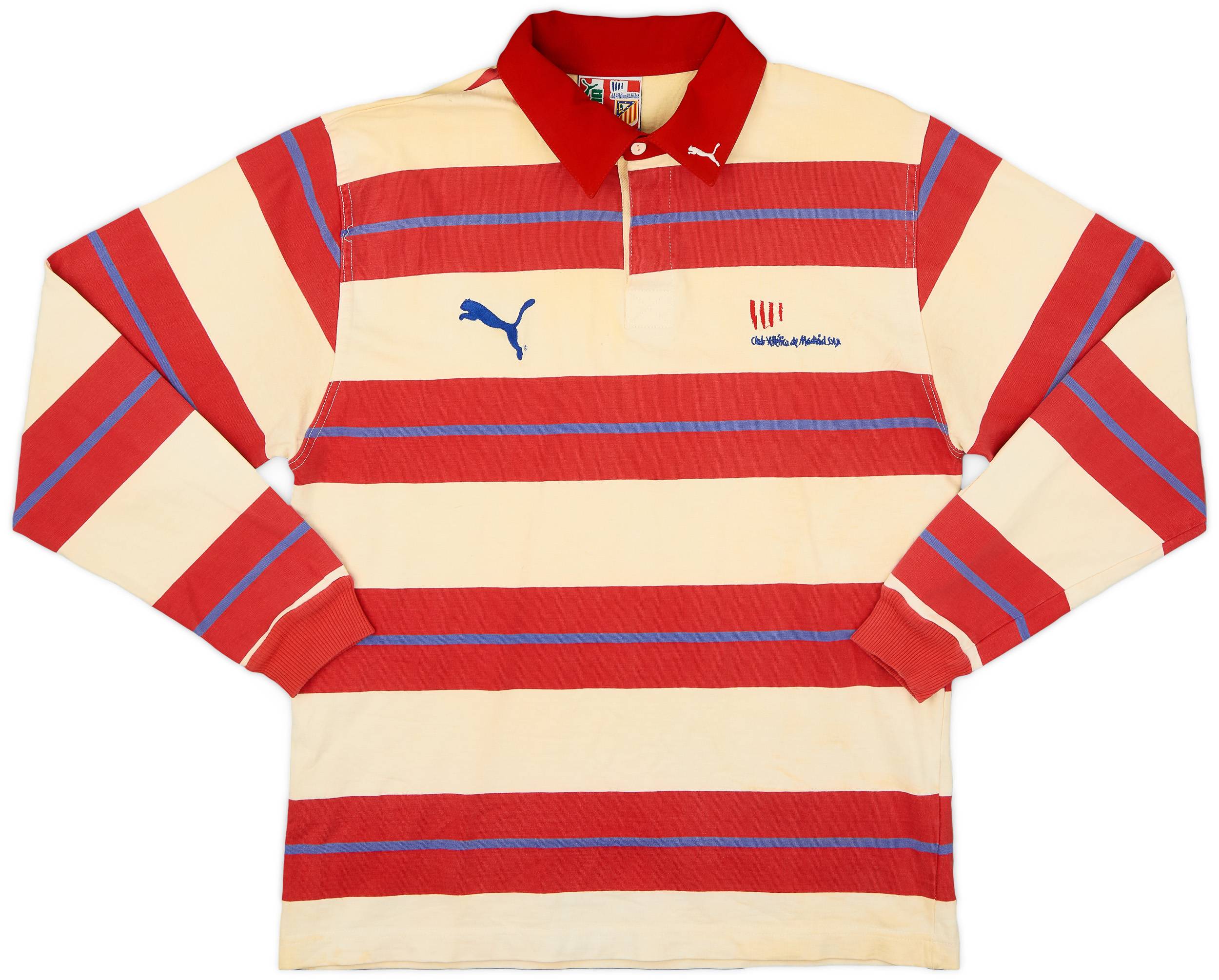 1996-97 Atletico Madrid Puma Polo L/S Shirt (M)