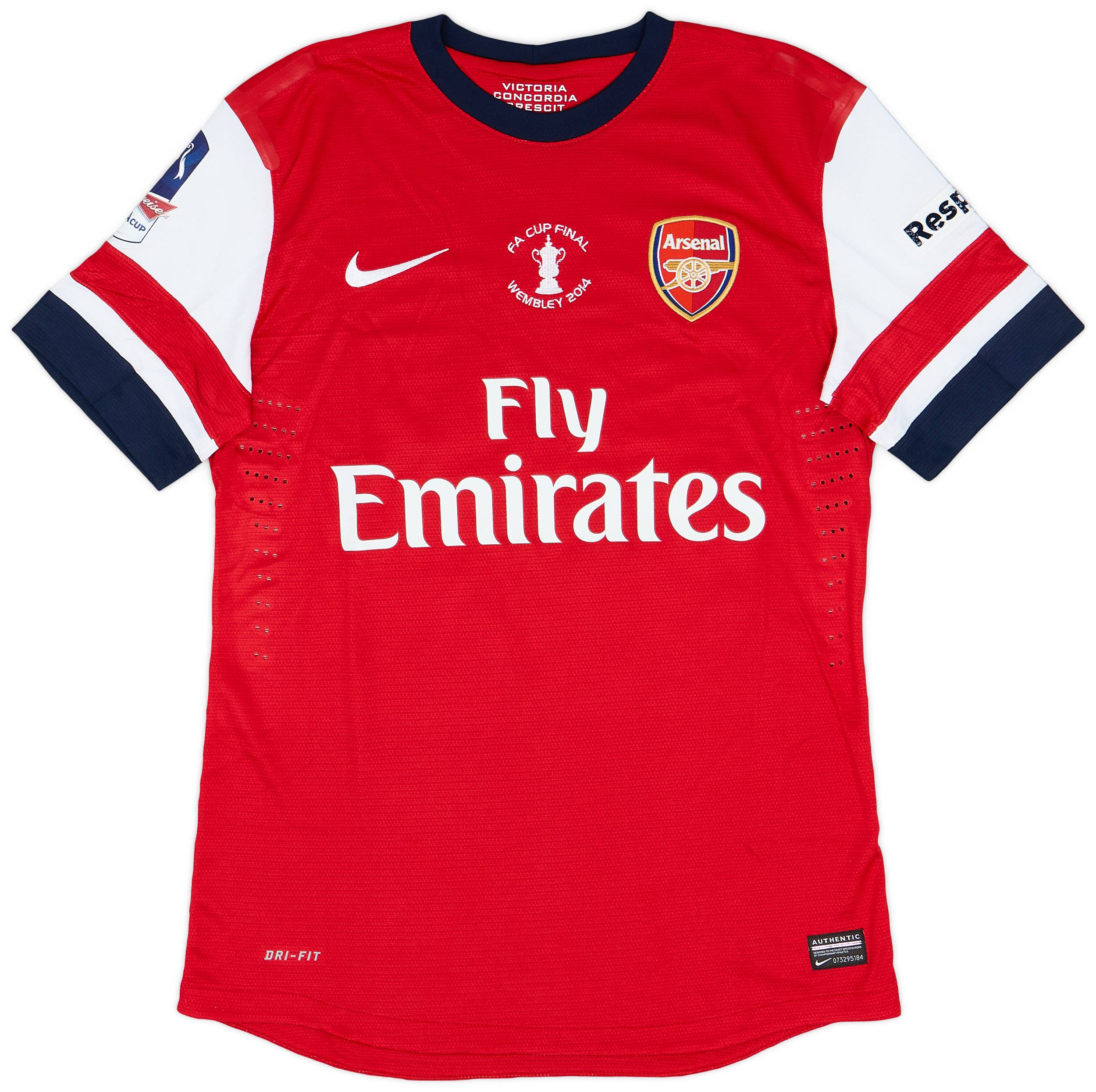 アーセナルFC　FA CAP FINAL 2014 ユニホーム　S 2014 Arsenal Match Issue FA Cup Final Home Shirt Eisfeld #42