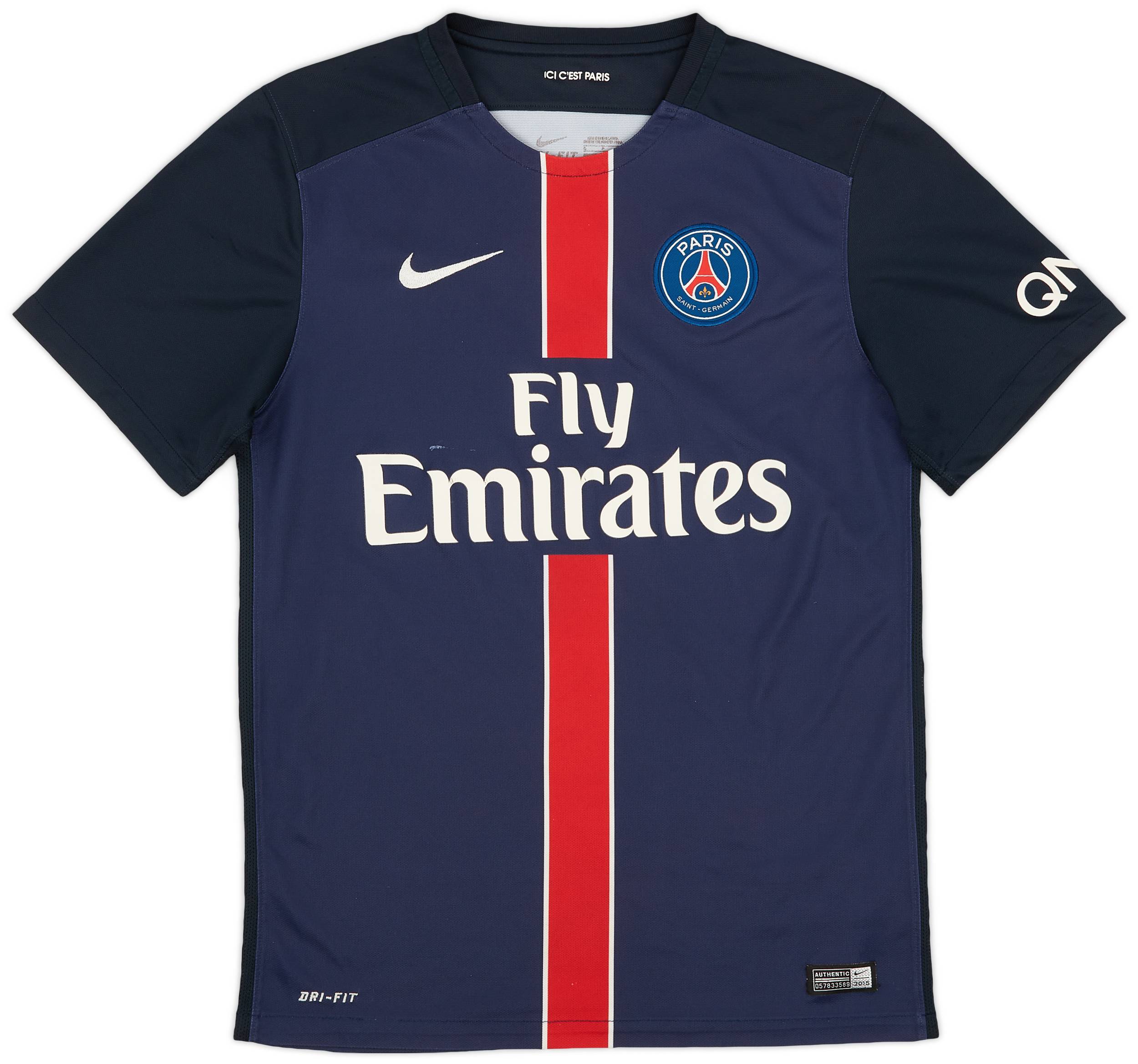 2015-16 Paris Saint-Germain Home Shirt - 7/10 - (S)
