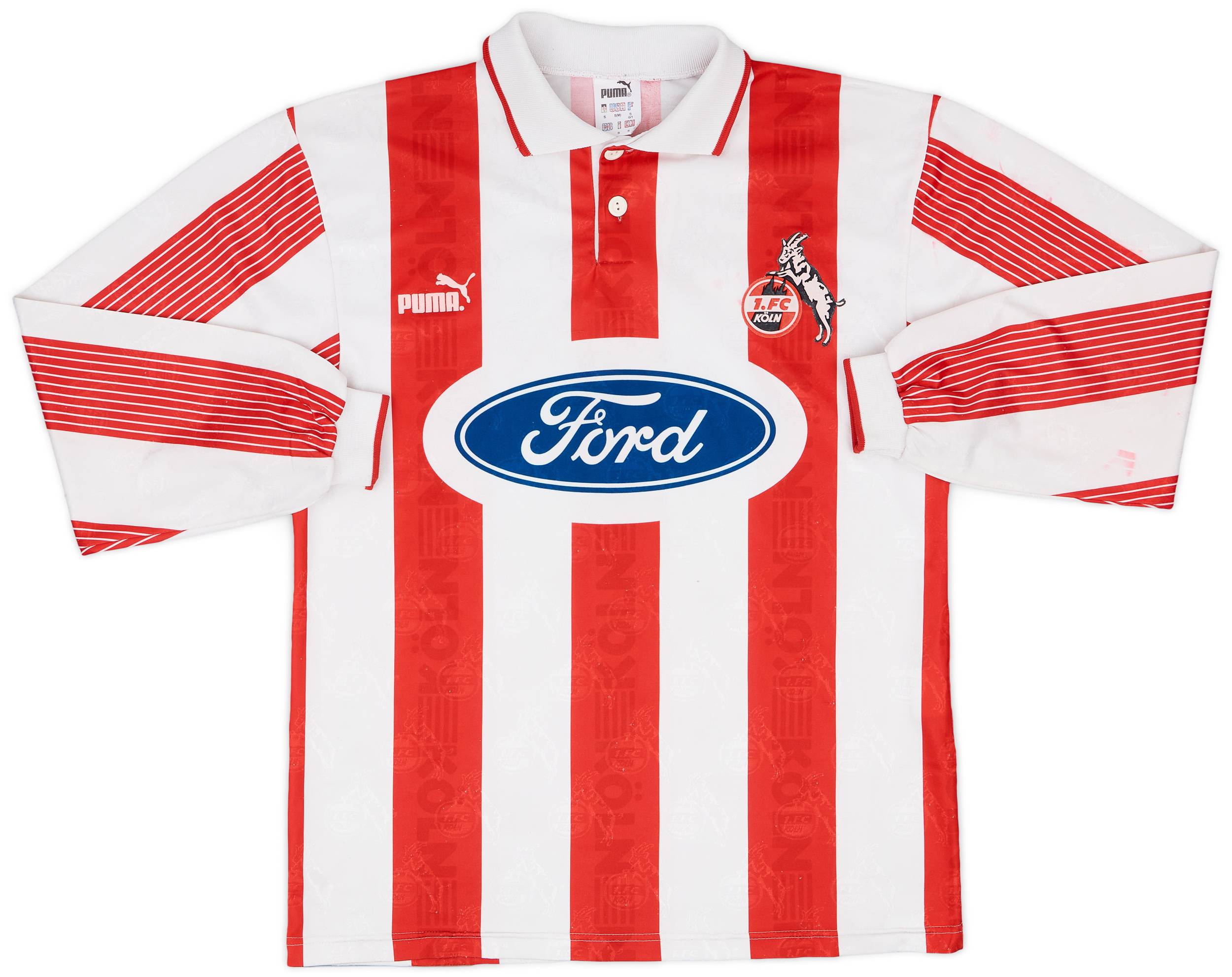1995-96 FC Koln Home L/S Shirt - 6/10 - (S)