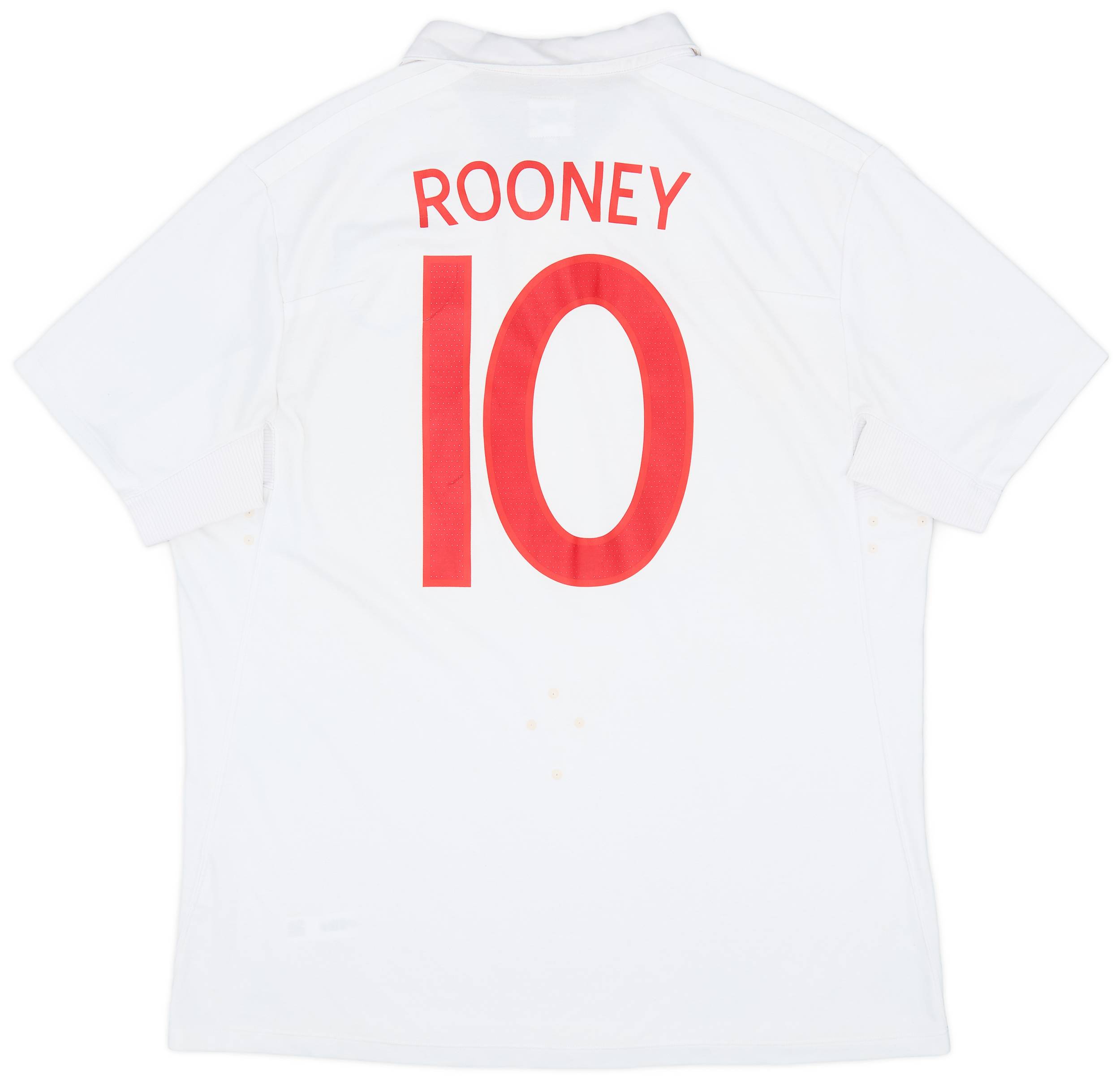 2009-10 England 'South Africa' Home Shirt Rooney #10 - 7/10 - (XL)