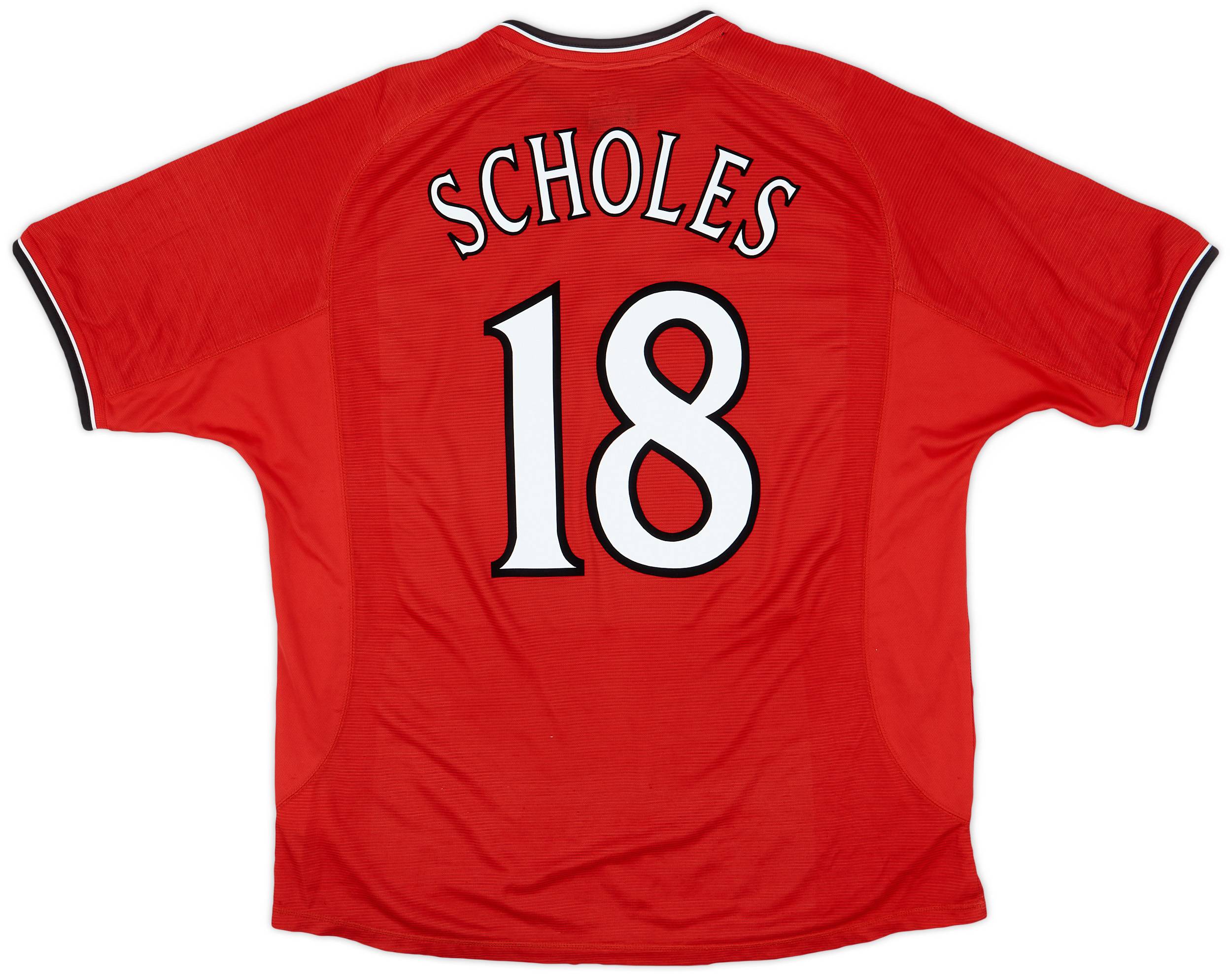 2000-02 Manchester United Home Shirt Scholes #18 - 5/10 - (XXL)