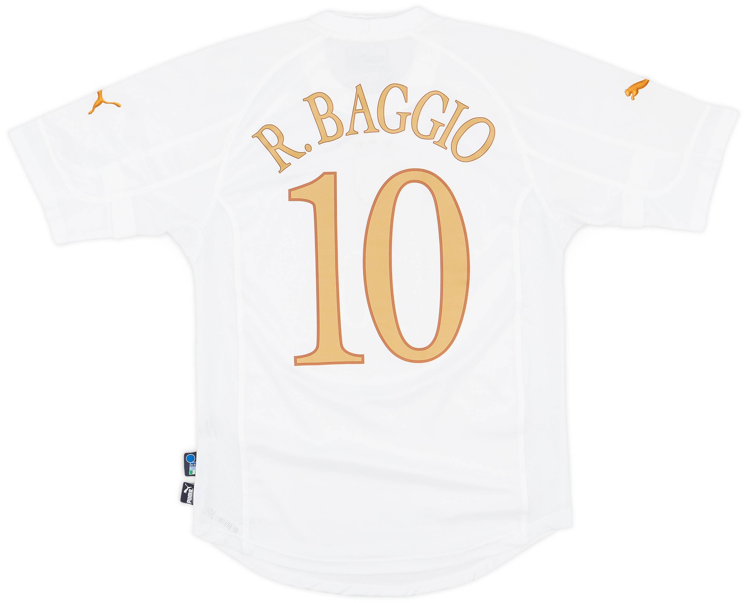 2004-06 Italy Away Shirt Baggio #10 - 8/10 - (S)