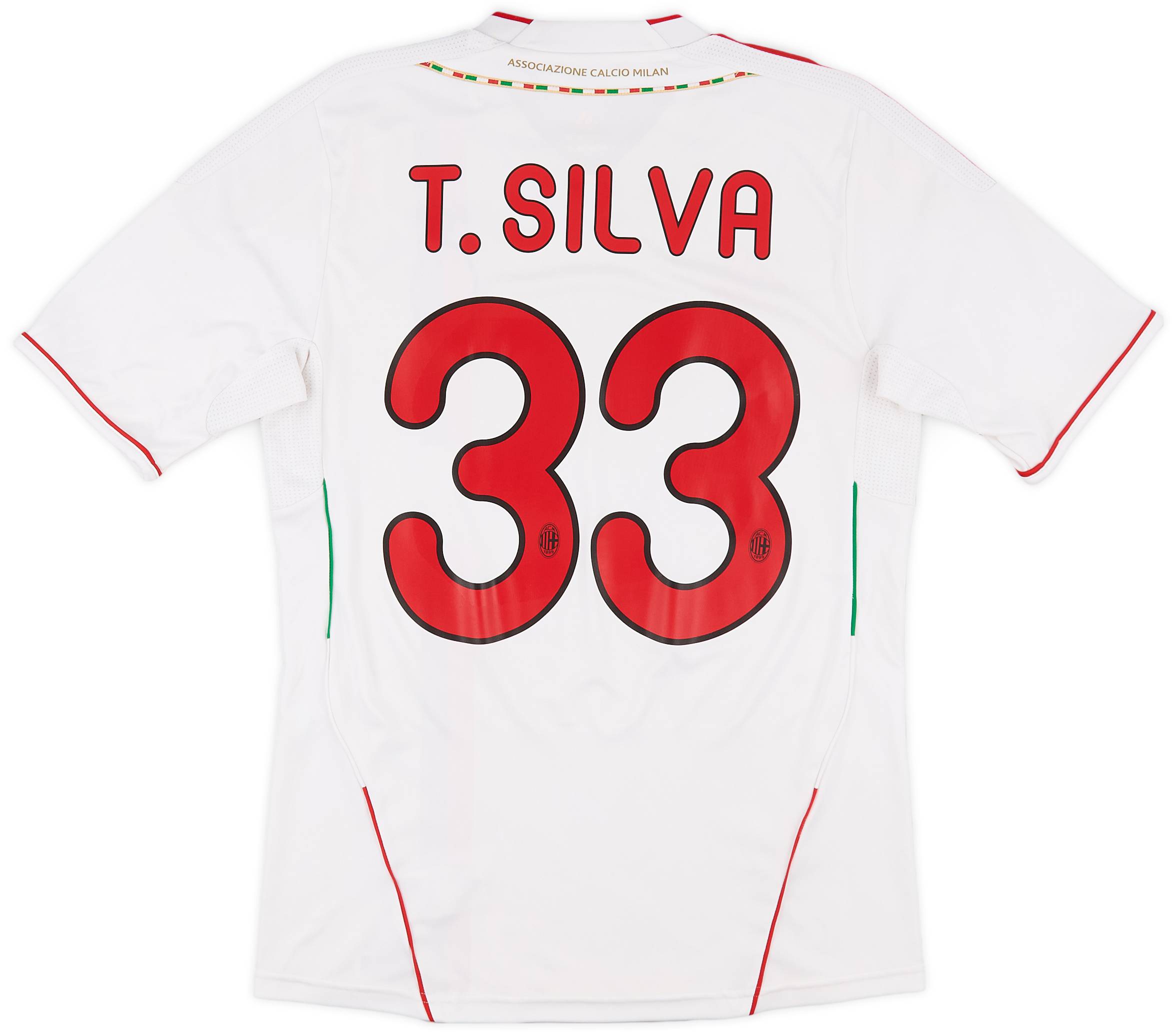 2011-12 AC Milan Away T.Silva #33 - 6/10 - (S)