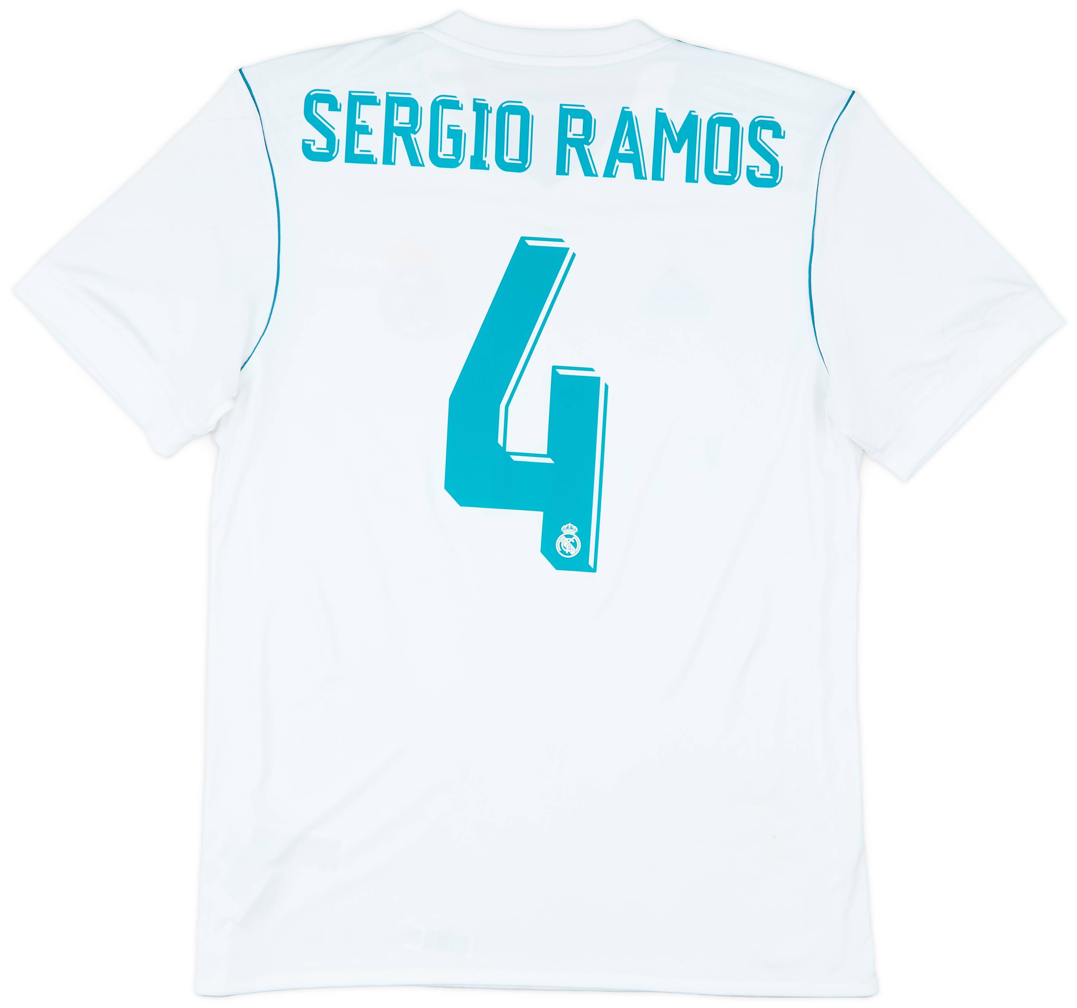 2017 18 Real Madrid Home Shirt Sergio Ramos 4 6 10 M