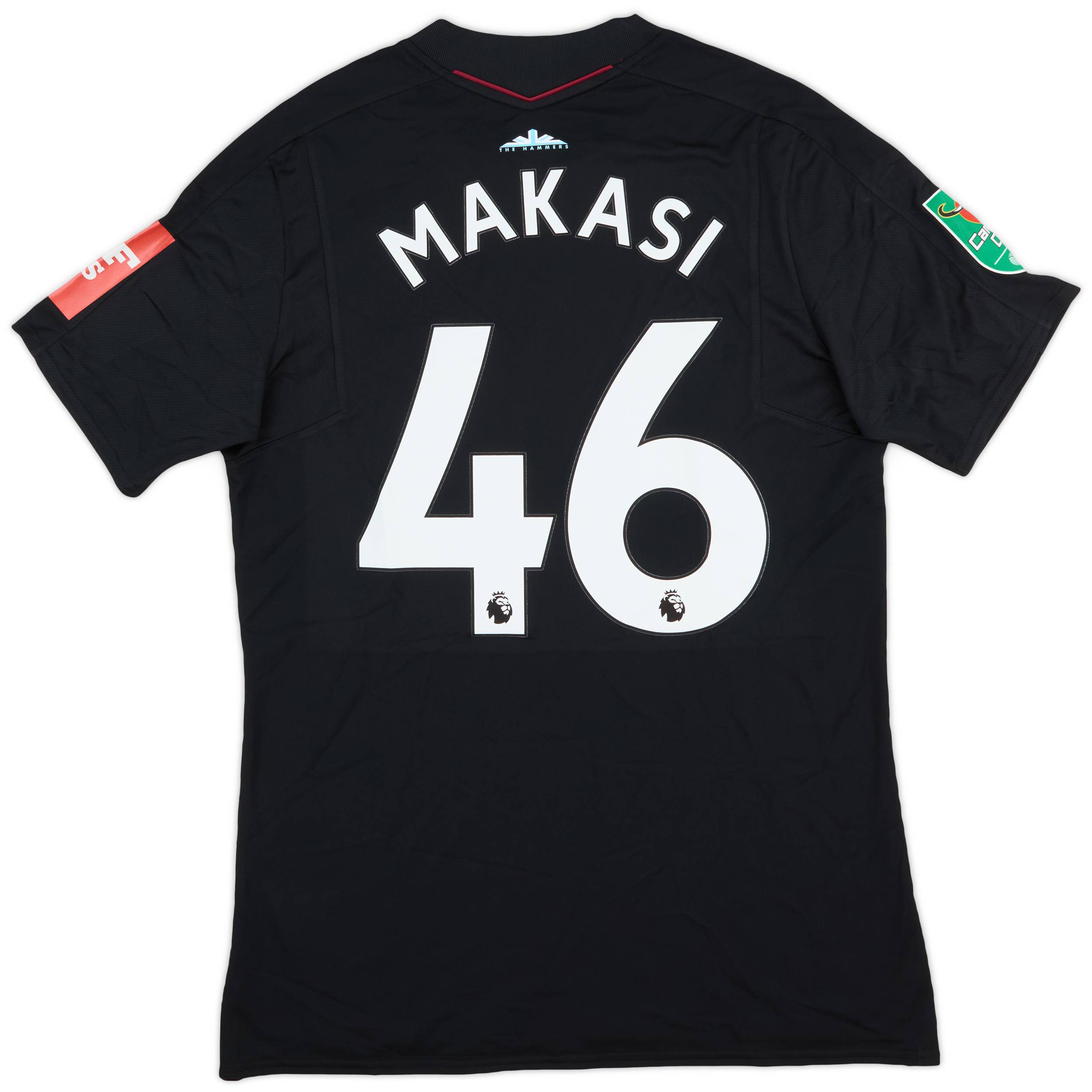 2017-18 West Ham Match Issue EFL Cup Away Shirt Makasi #46