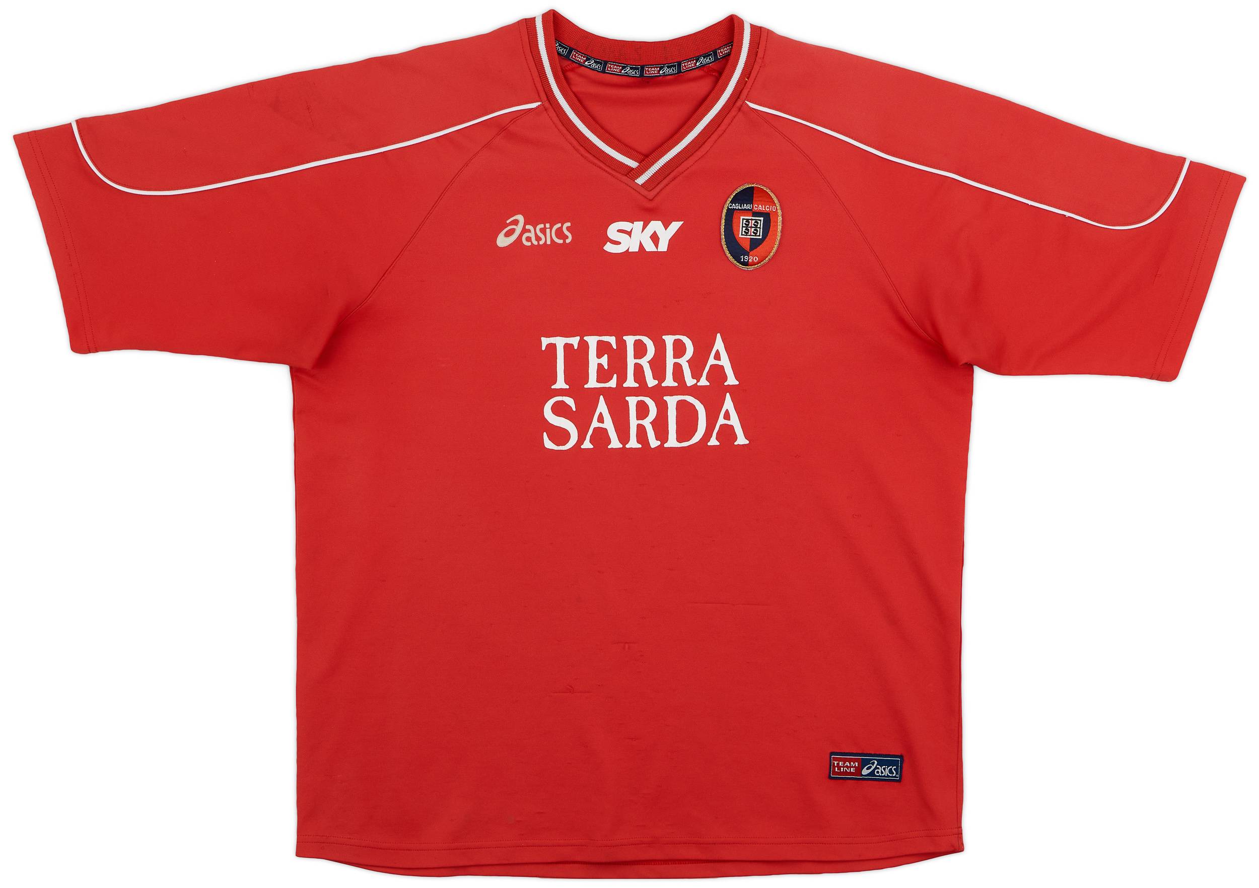 2005-06 Cagliari Asics Training Shirt - 6/10 - (XL)