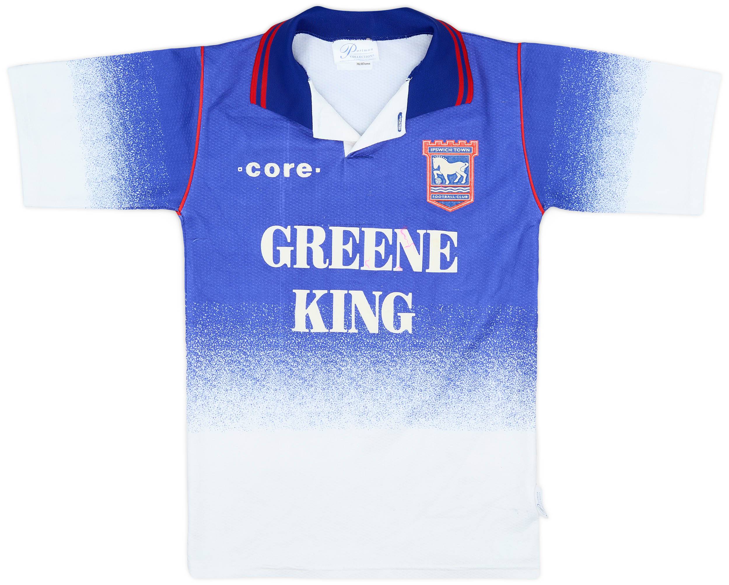 1995-97 Ipswich Home Shirt #4 - 6/10 - (L.Boys)